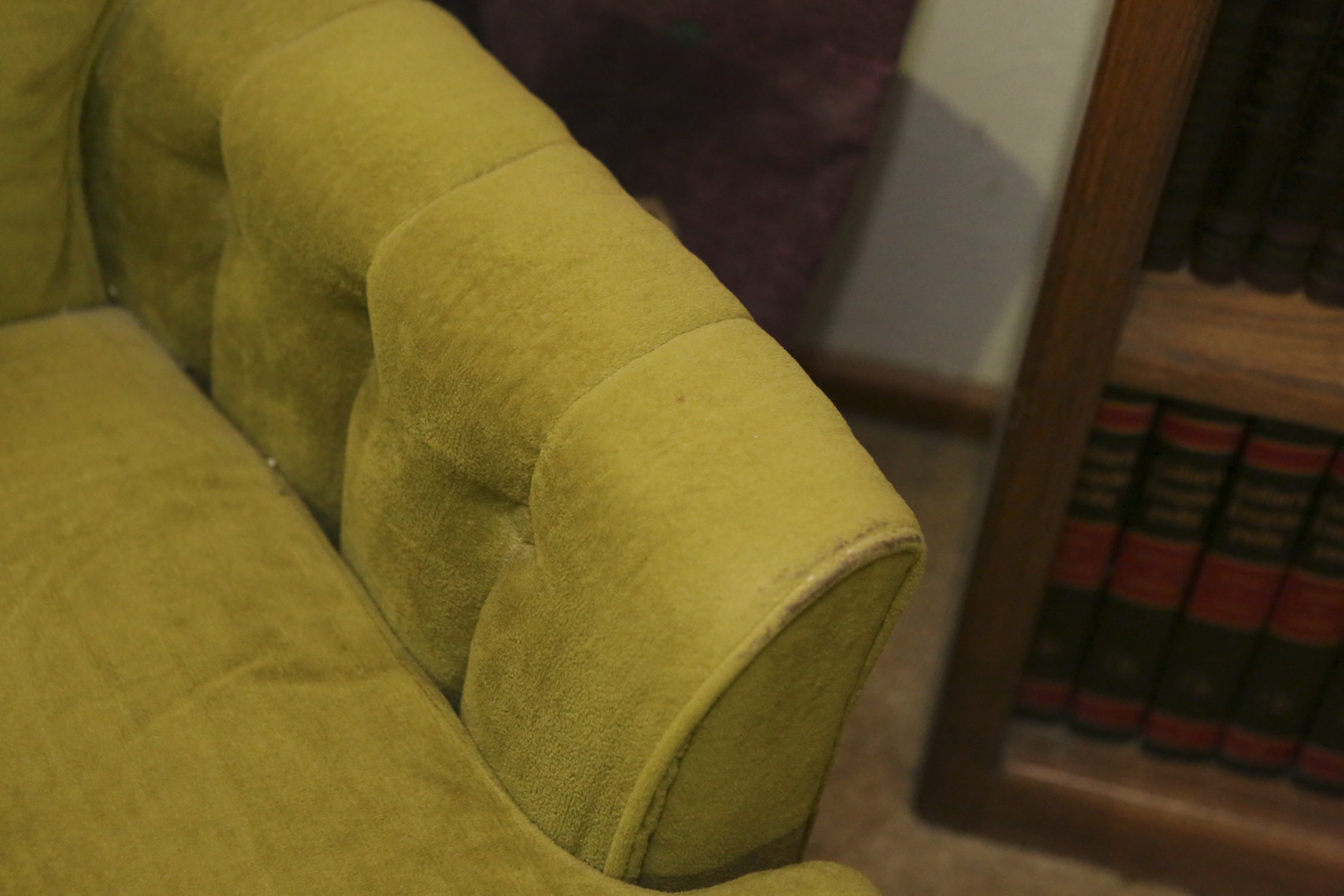 Mid-Century Green Upholstered Armchair