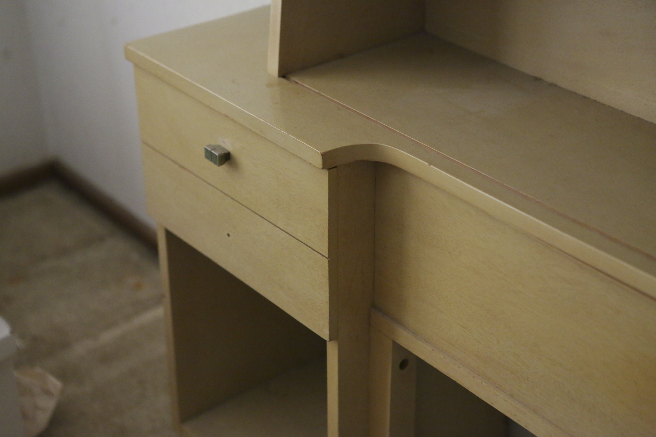 Mid Century Modern Bookcase and Nightstand King Size Headboard