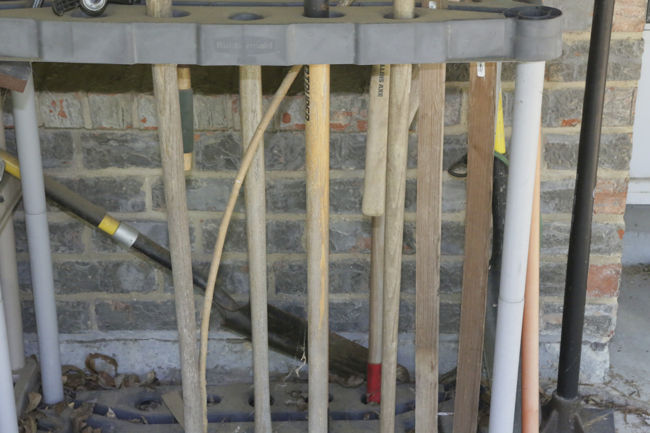 Lawn and Garden Tools Including Rakes, Shovels, Pitchfork, More