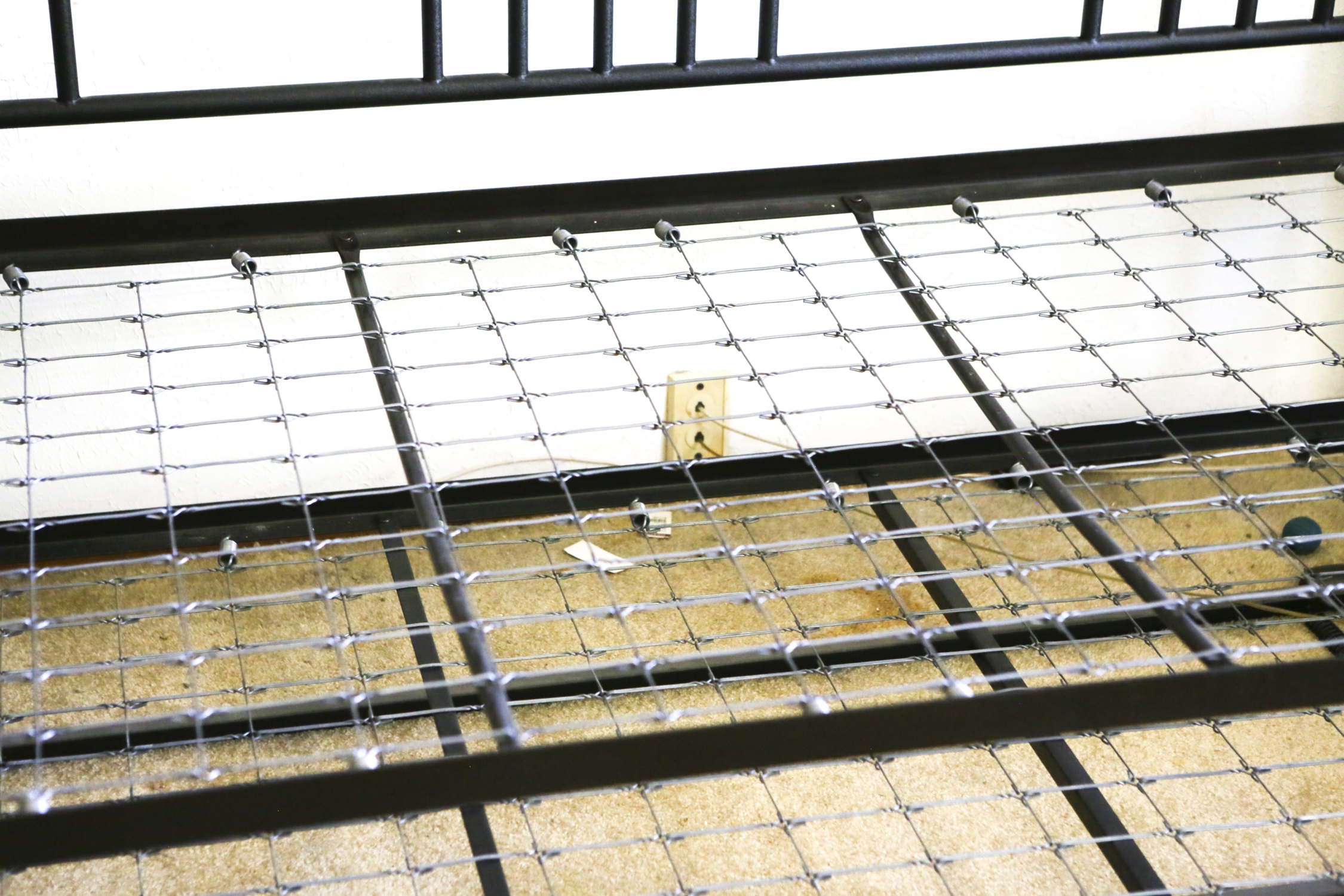 Black Metal Futon Frame with Trundle