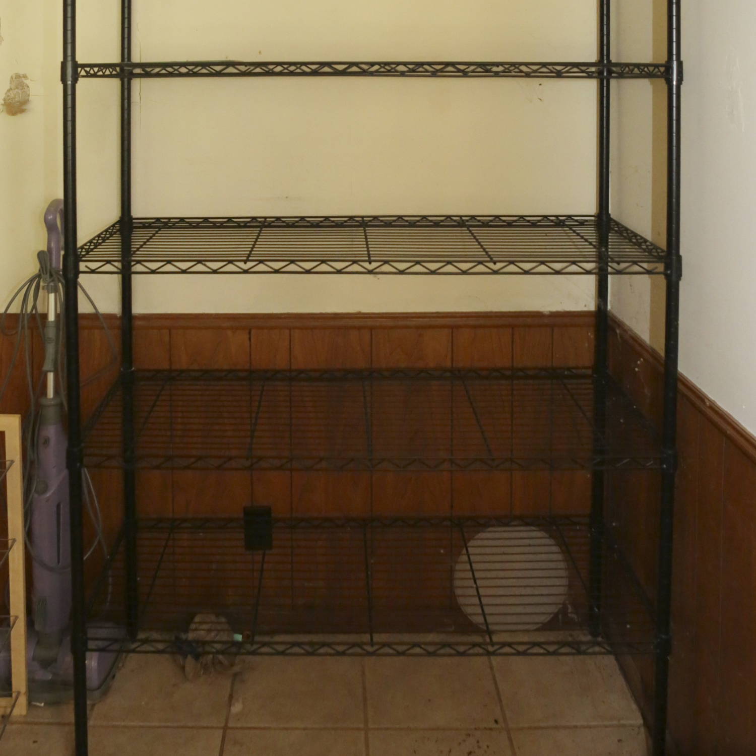 Dark Metal Shelving Unit