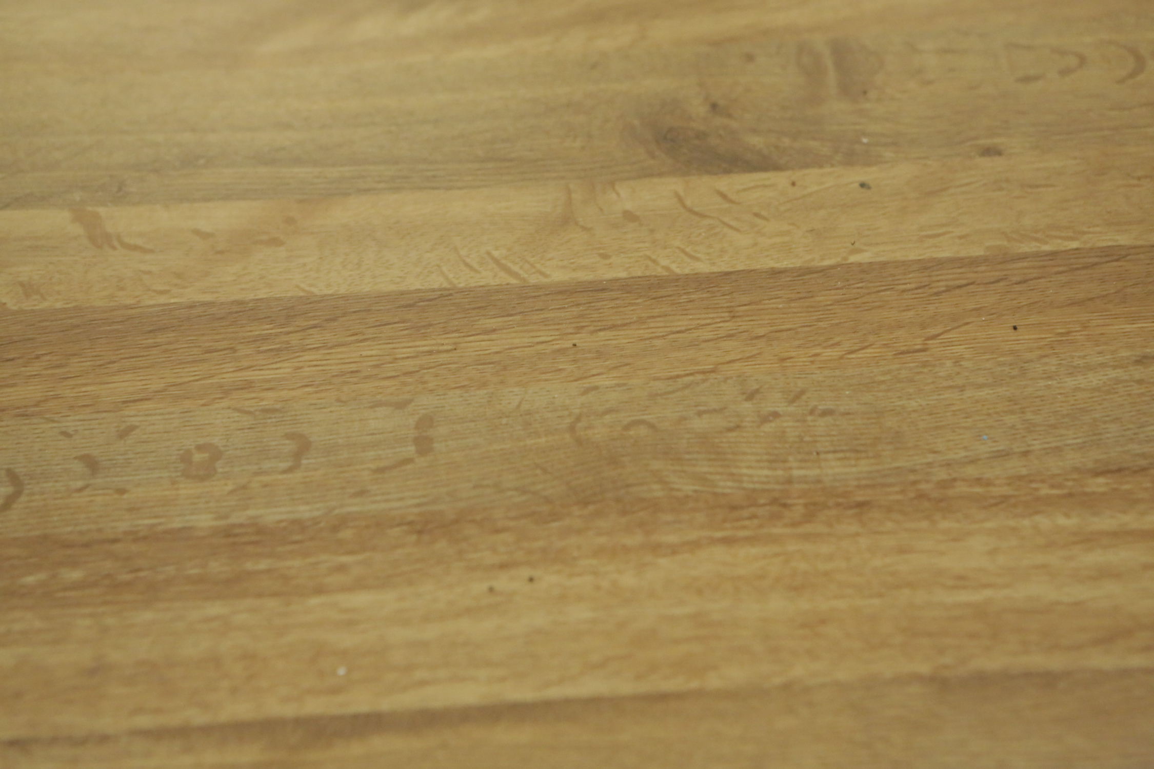 Vintage Wood Grain Laminate and Metal Dining Table