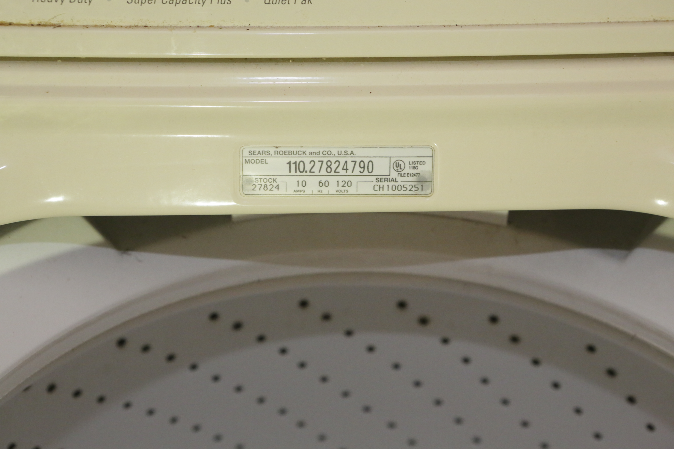 Kenmore 80 Series Top-Loading Washing Machine