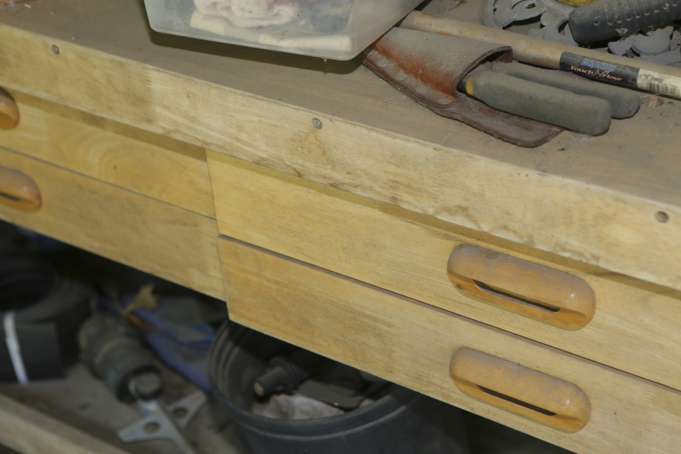 Wooden Workbench, Hand Tools, Hardware and More