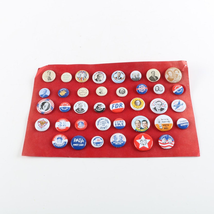 Antique and Vintage Presidential Campaign and Political Buttons