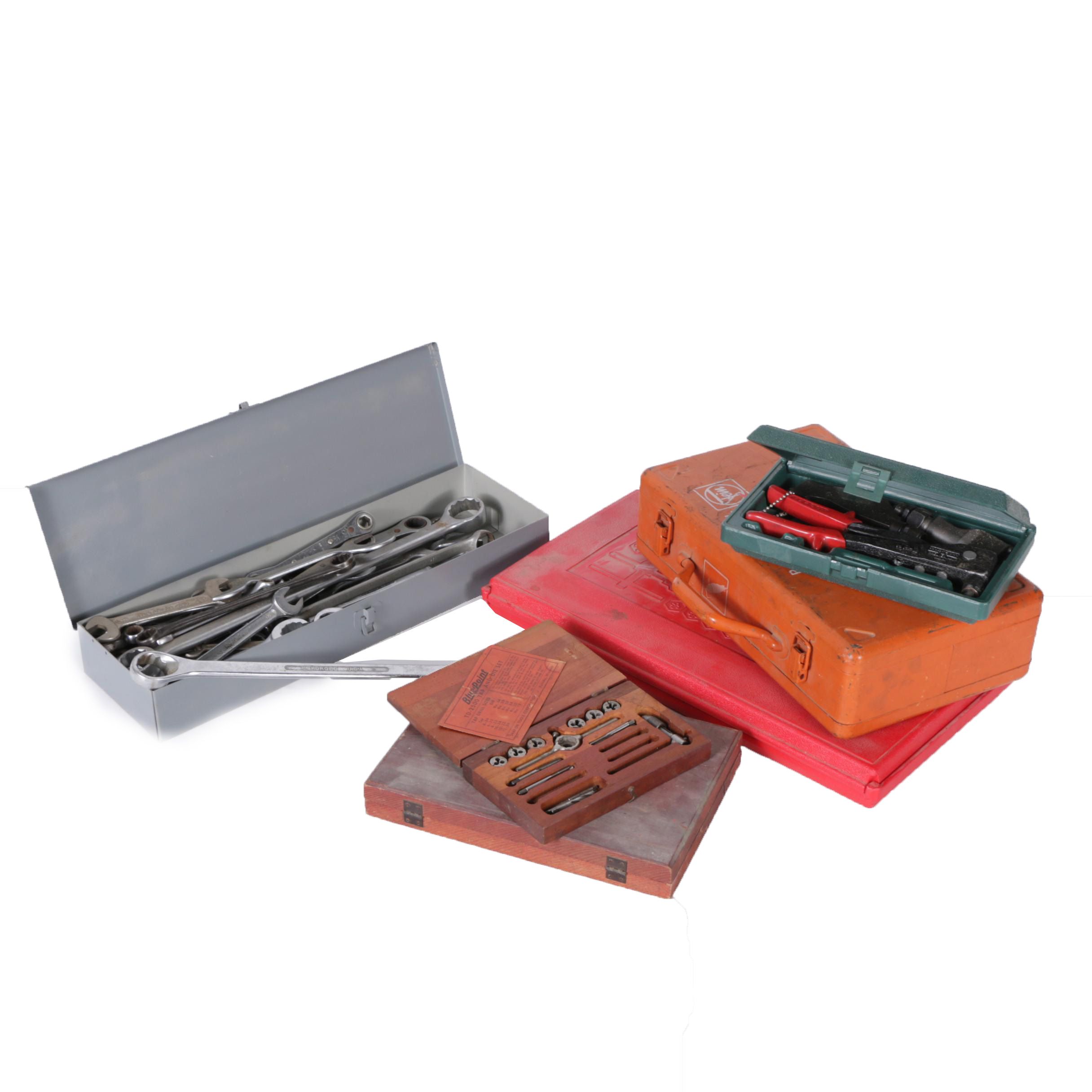 Tap and Die Sets with Marson HP-2 Rivet Gun and Wrenches