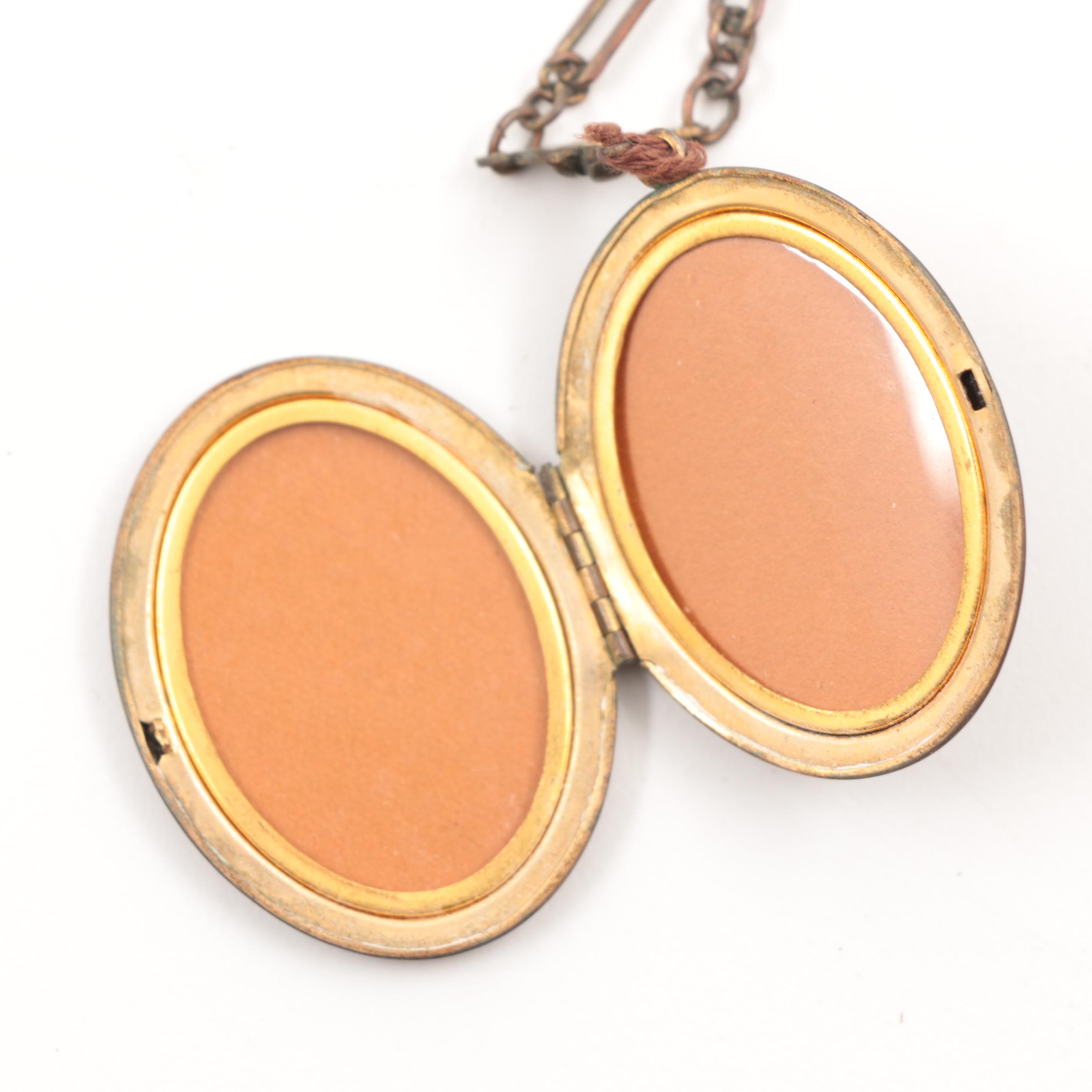 Carved Wooden Jewelry Box with Vintage Costume Jewelry