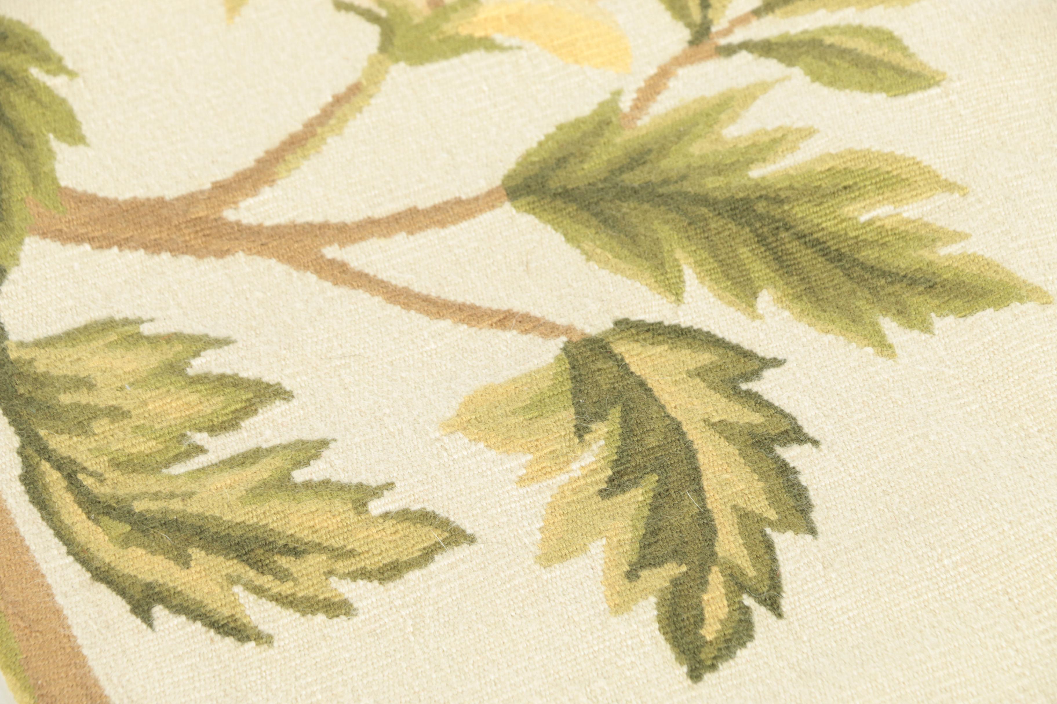 Needlepoint "Summer Aubusson" Wool Carpet Runner attributed to Asmara