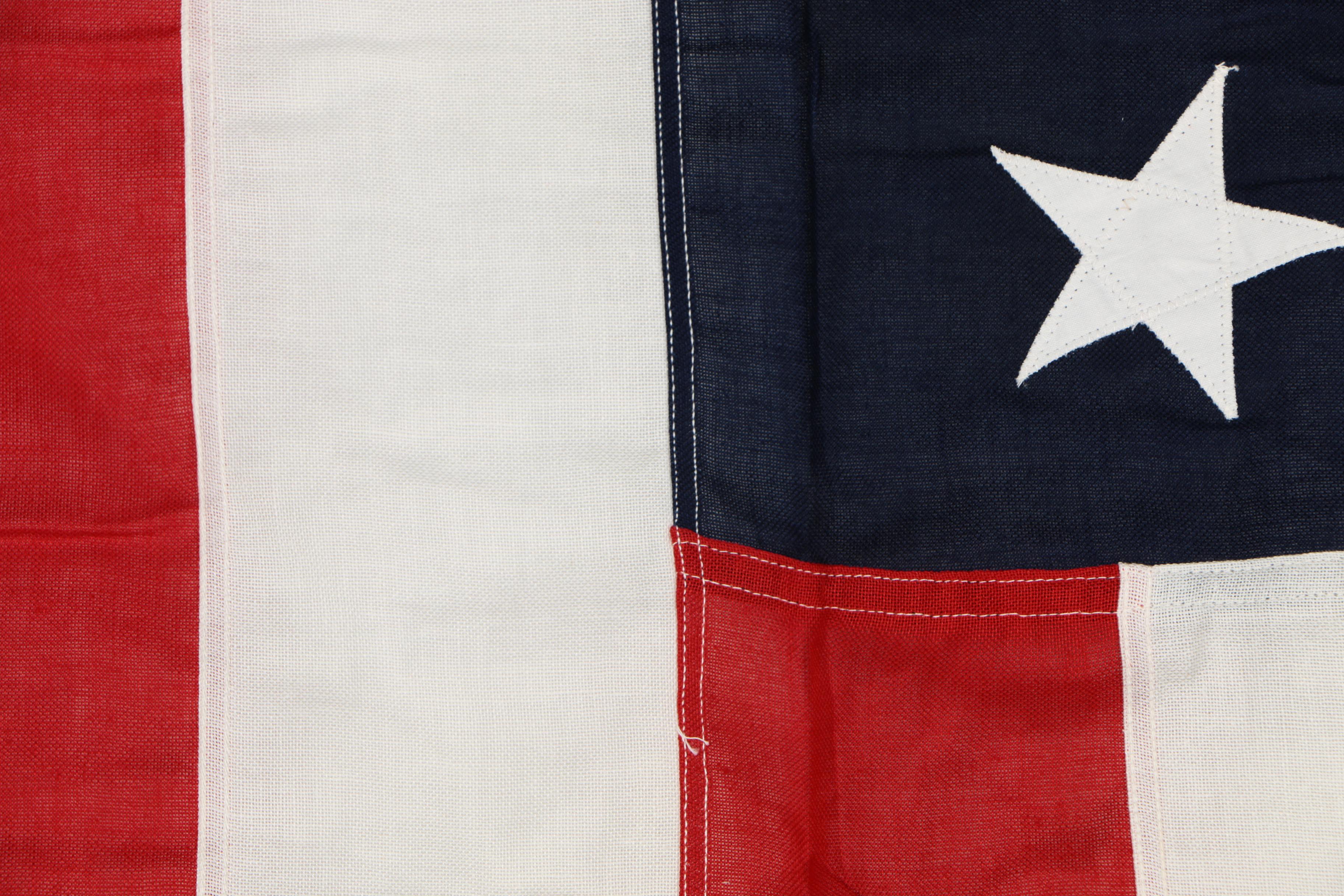 Bull Dog Bunting Cloth American 48 Star Flag