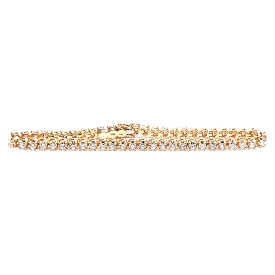 18K Yellow Gold 3.65 CTW Diamond Bracelet