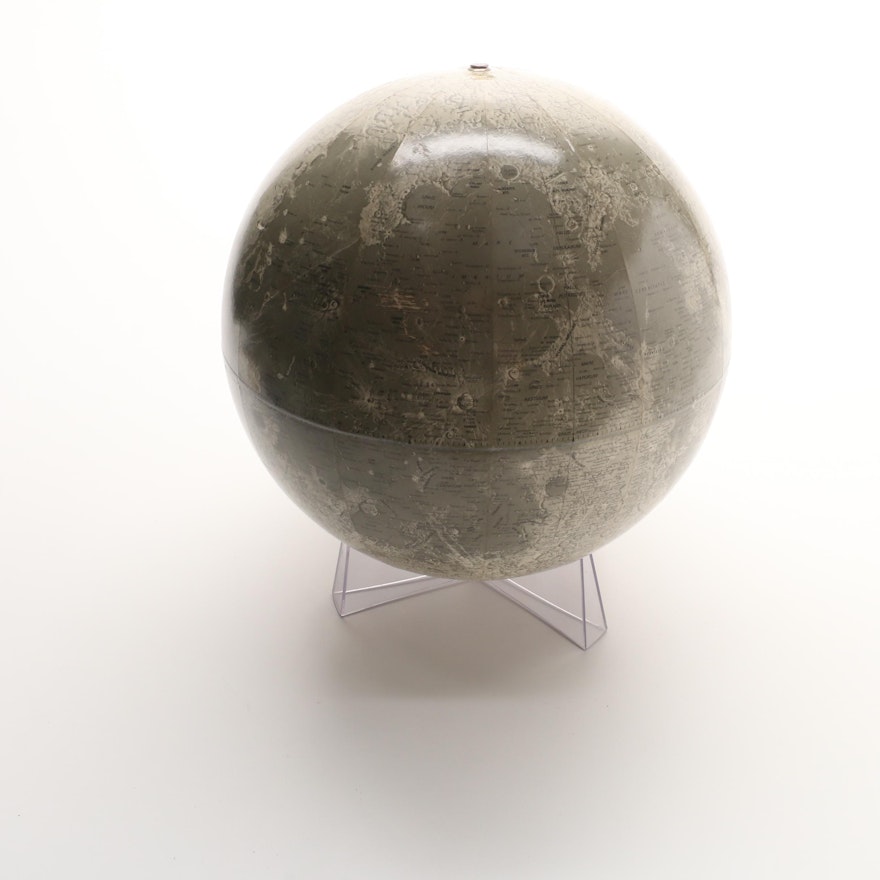 Rand McNally Twelve Inch Lunar Globe With Clear Stand