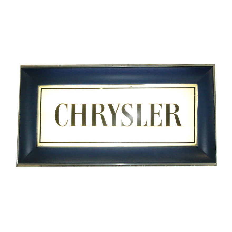 "Chrysler" Large Electric Wall Sign