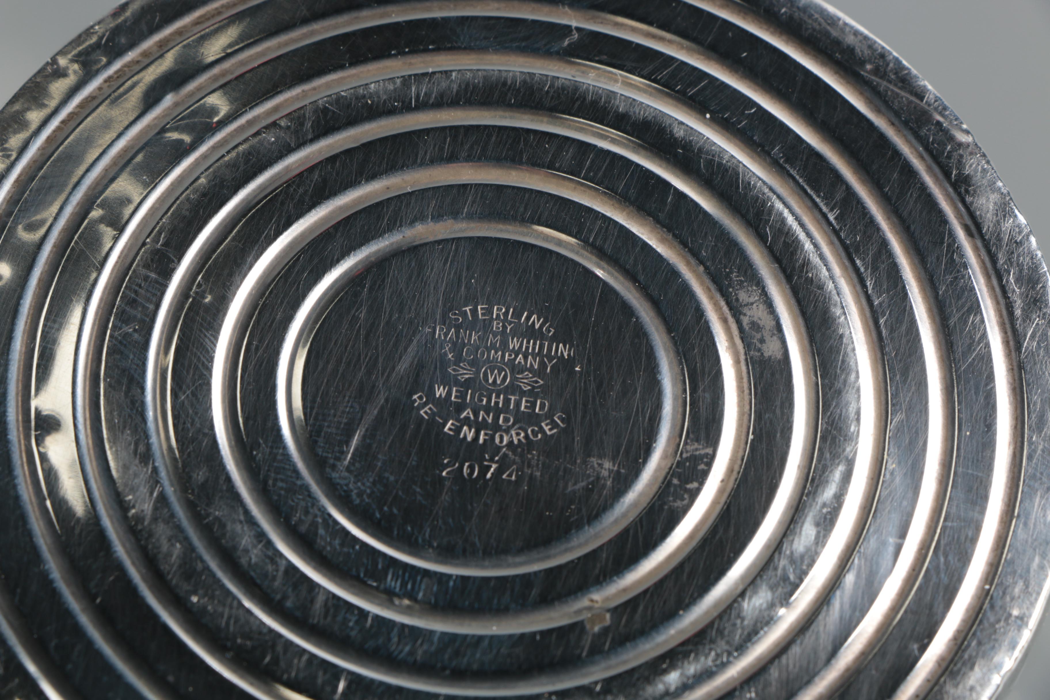 International Silver Co. Sterling Silver Bread Tray with Weighted Compotes