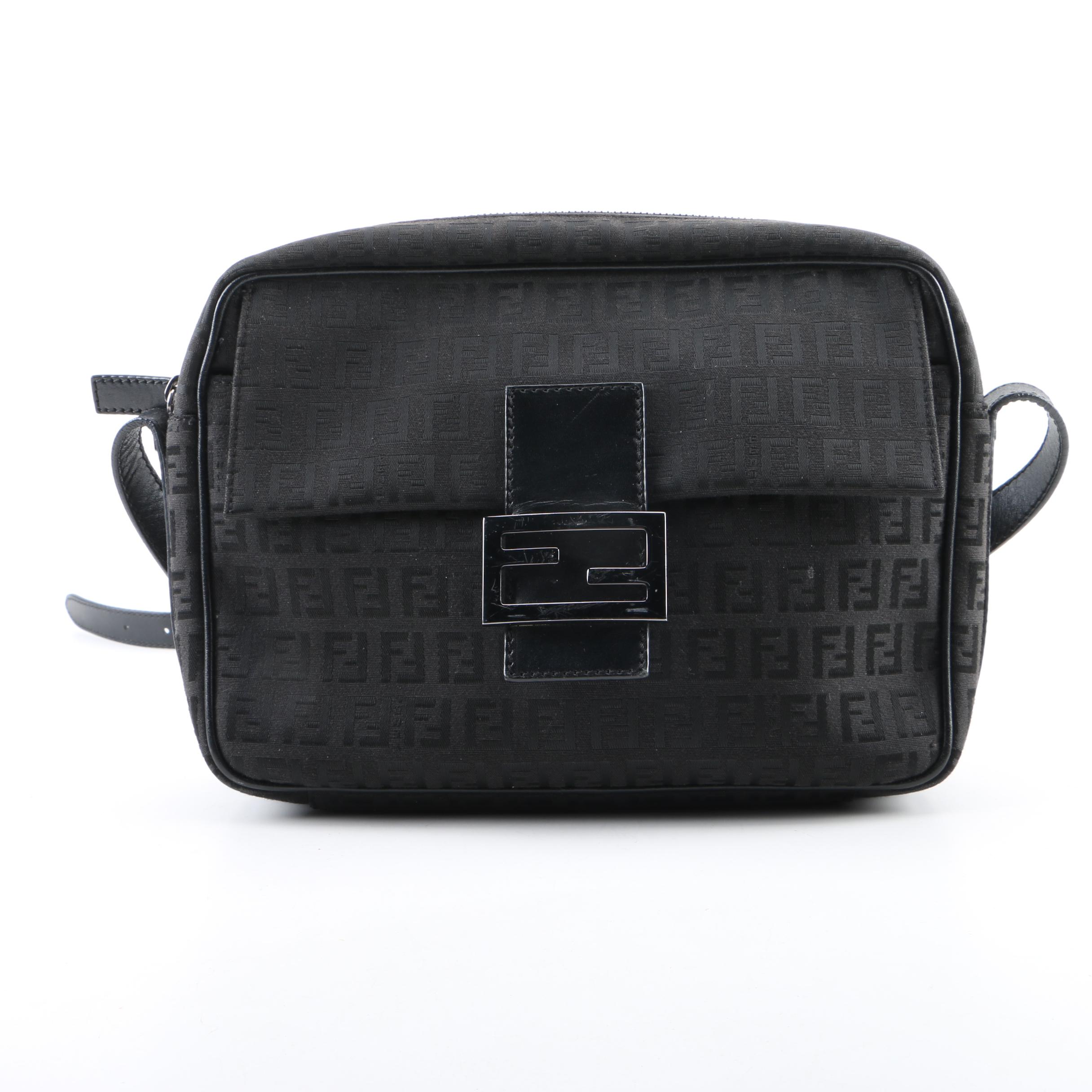 Fendi Black Zucca Canvas Crossbody