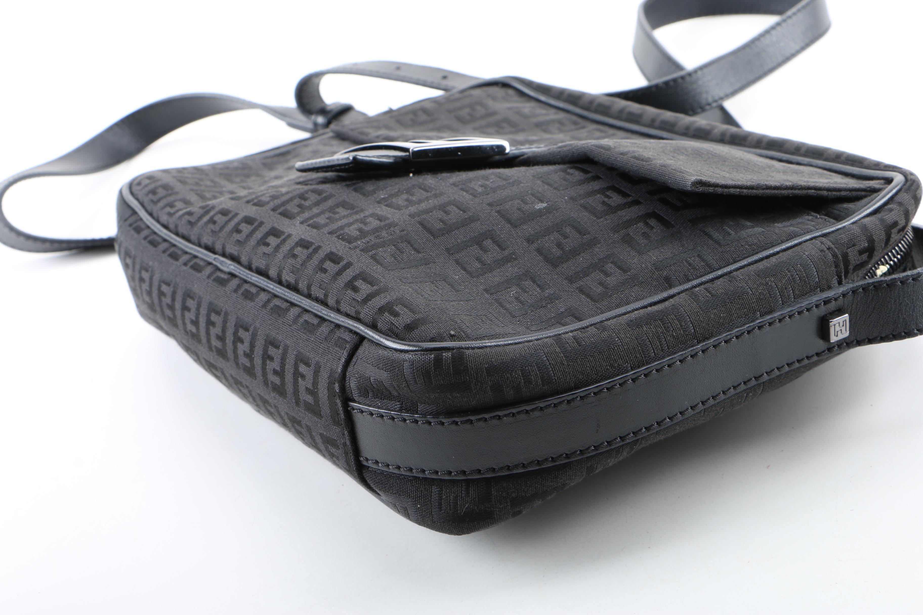 Fendi Black Zucca Canvas Crossbody