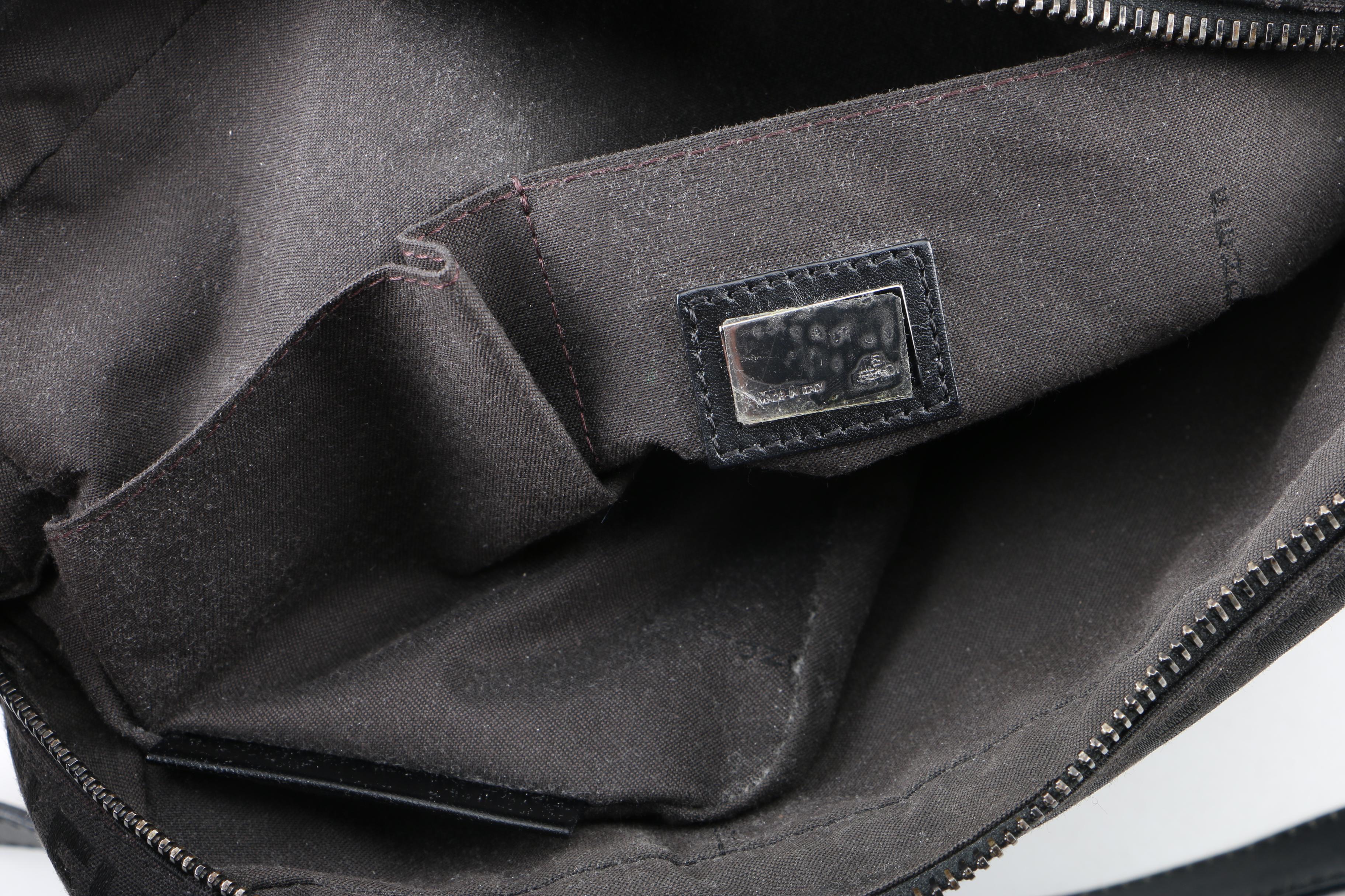 Fendi Black Zucca Canvas Crossbody