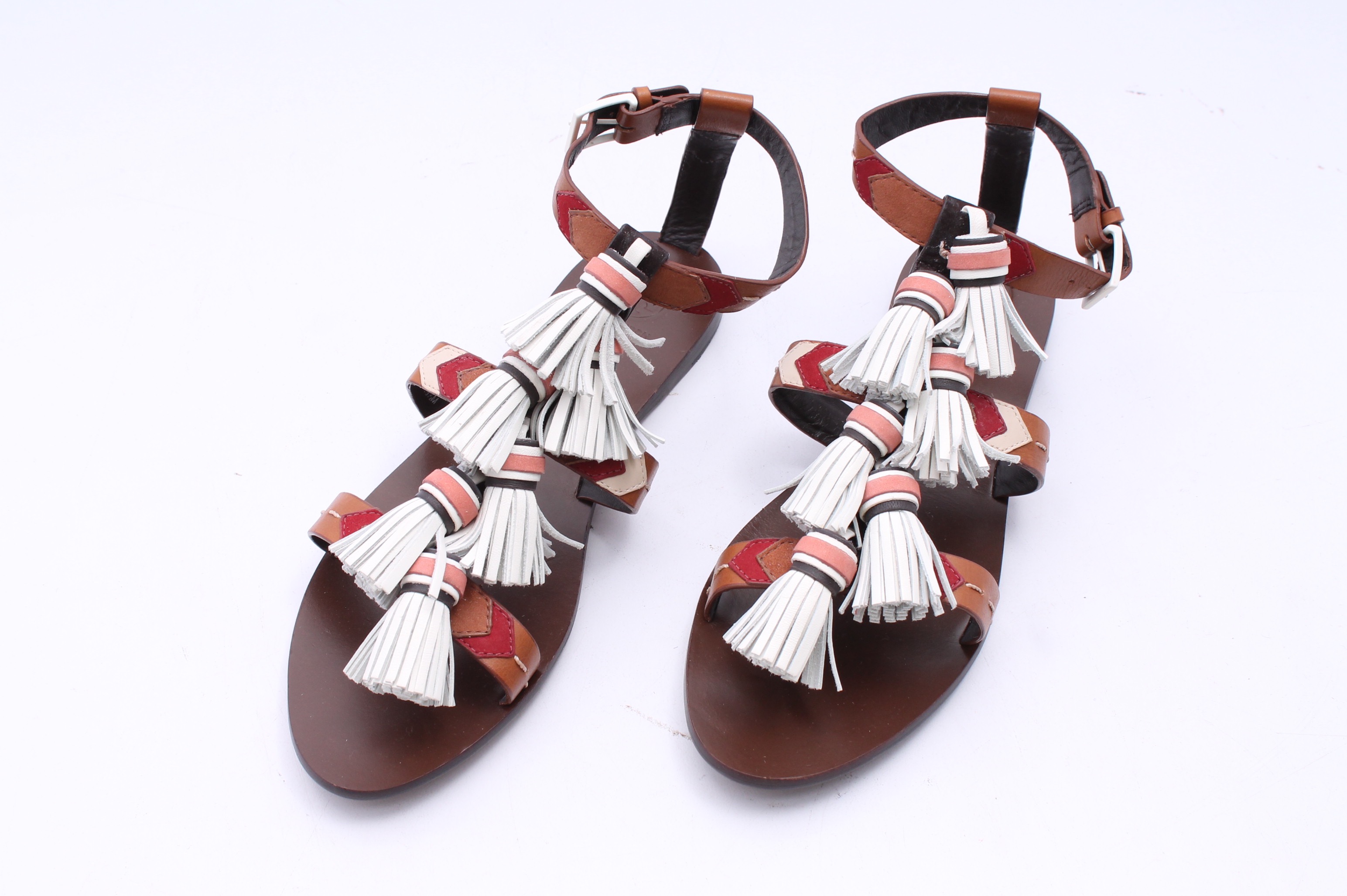 Tory Burch Tasseled Leather Sandals