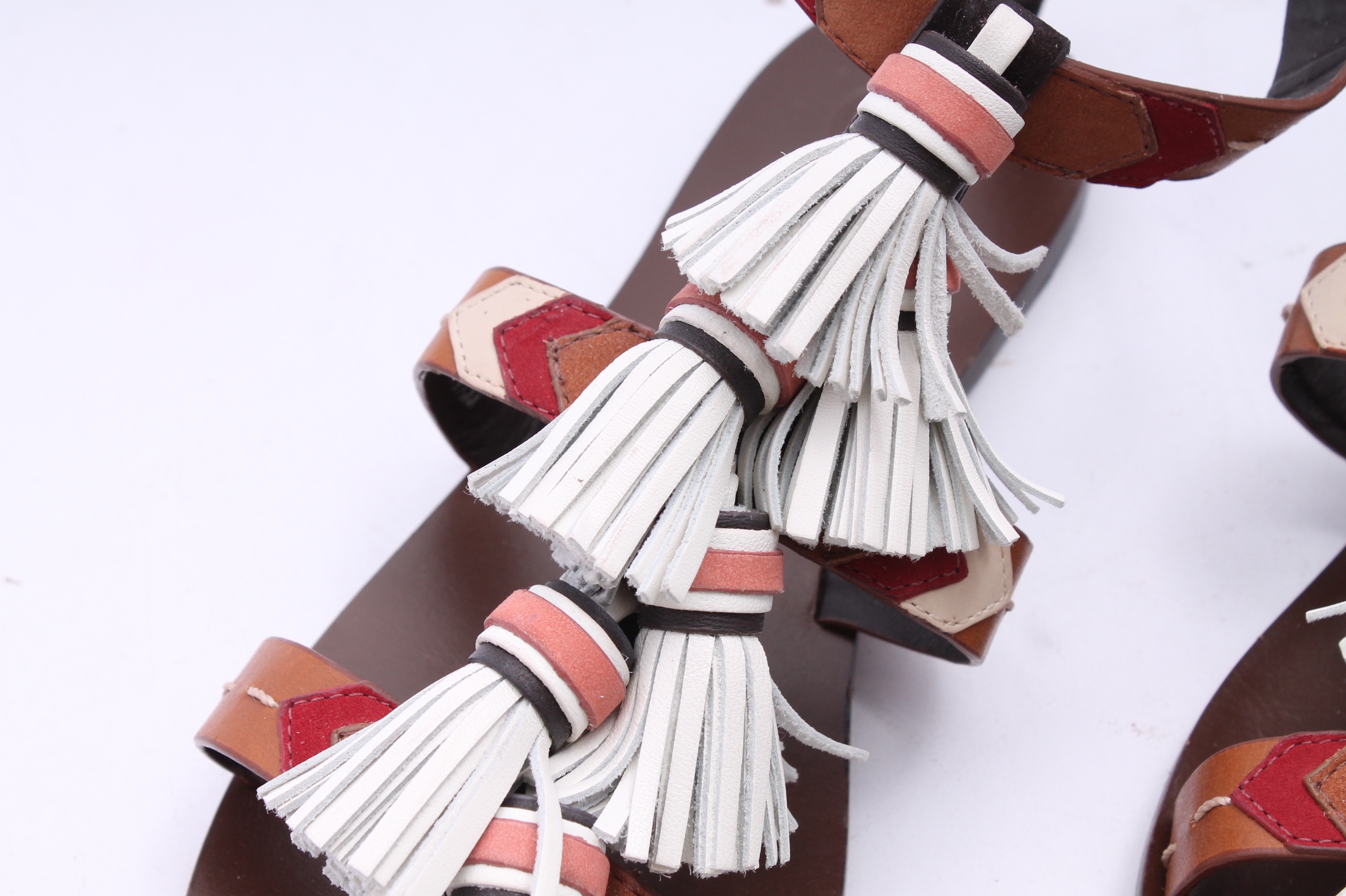 Tory Burch Tasseled Leather Sandals