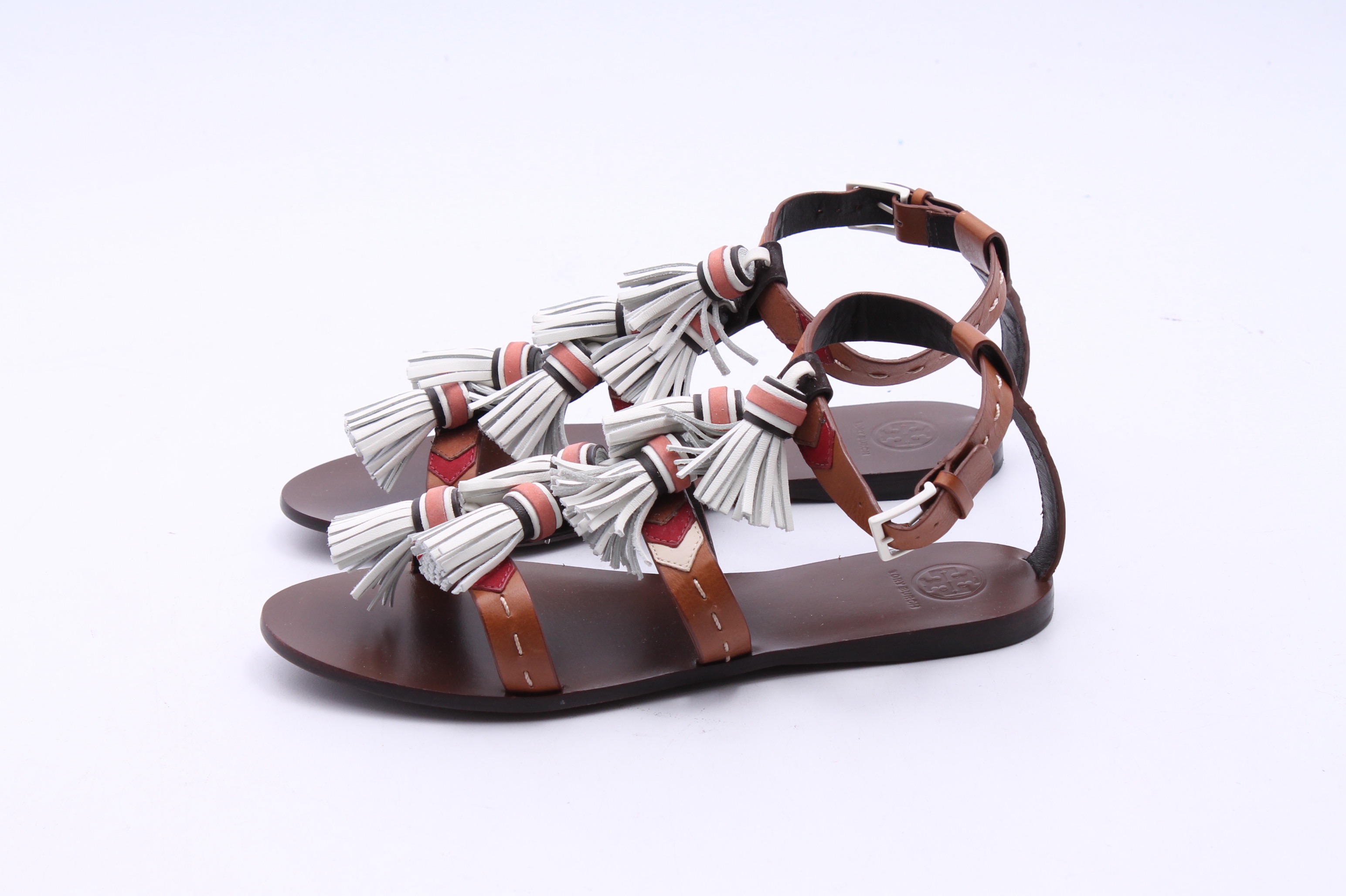 Tory Burch Tasseled Leather Sandals