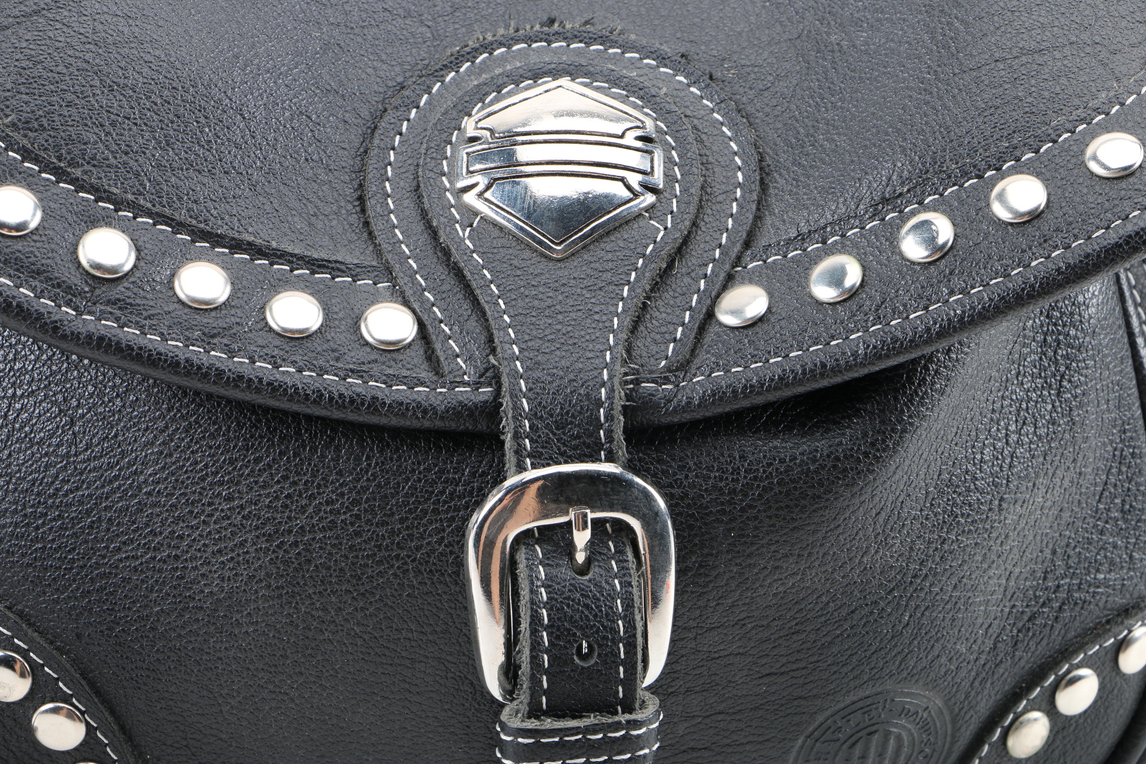 Harley-Davidson Black Leather Shoulder Bag