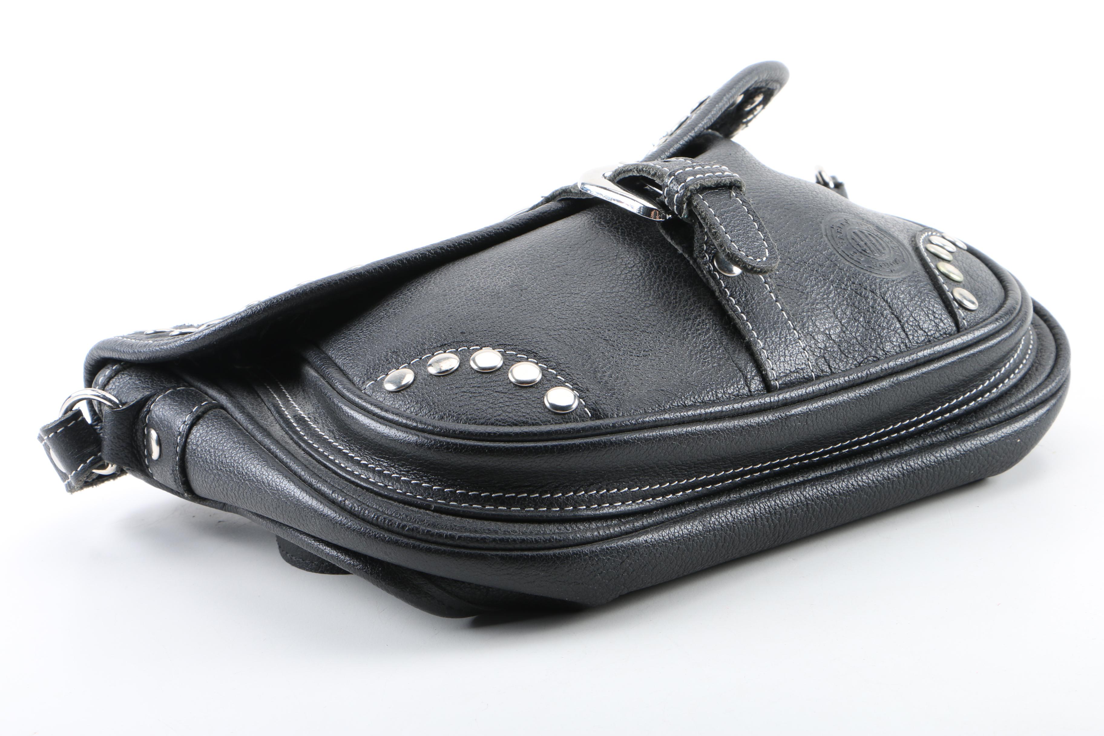 Harley-Davidson Black Leather Shoulder Bag