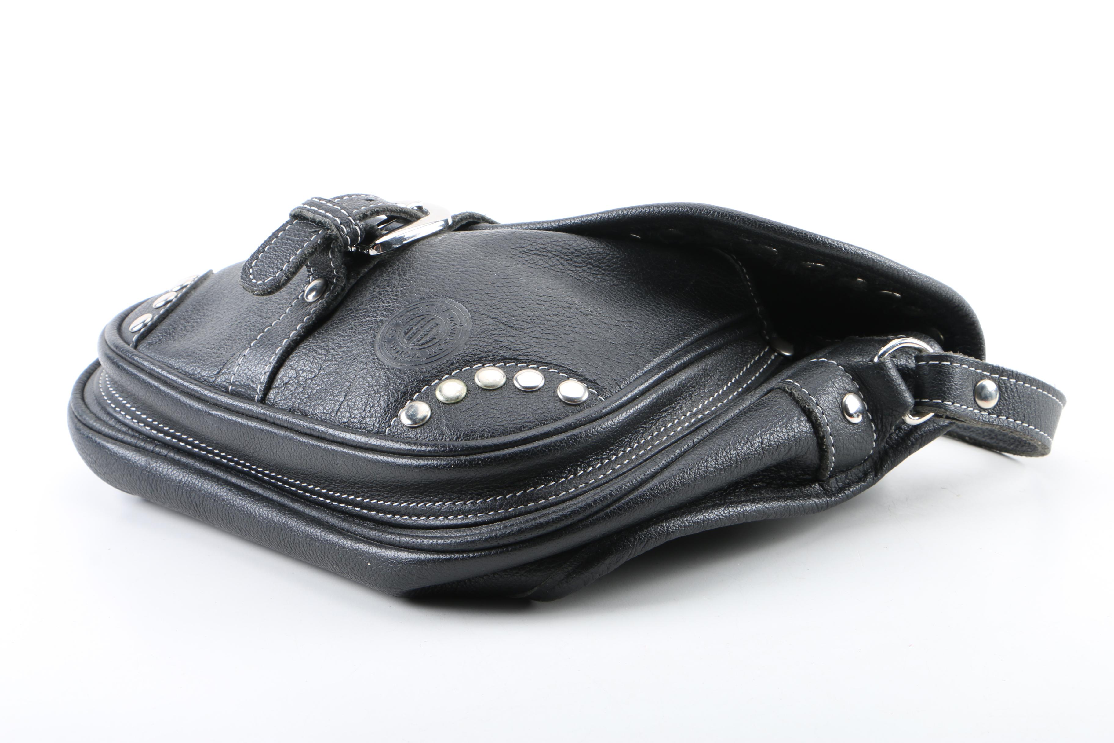 Harley-Davidson Black Leather Shoulder Bag