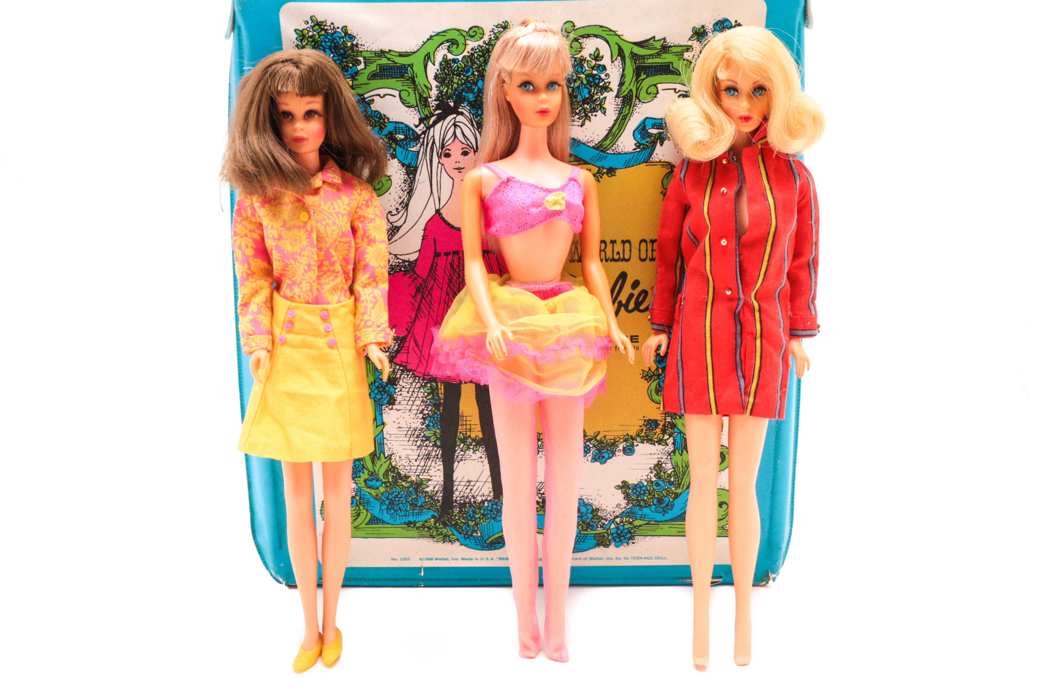 Vintage Barbie Dolls with Doll Case by Mattel