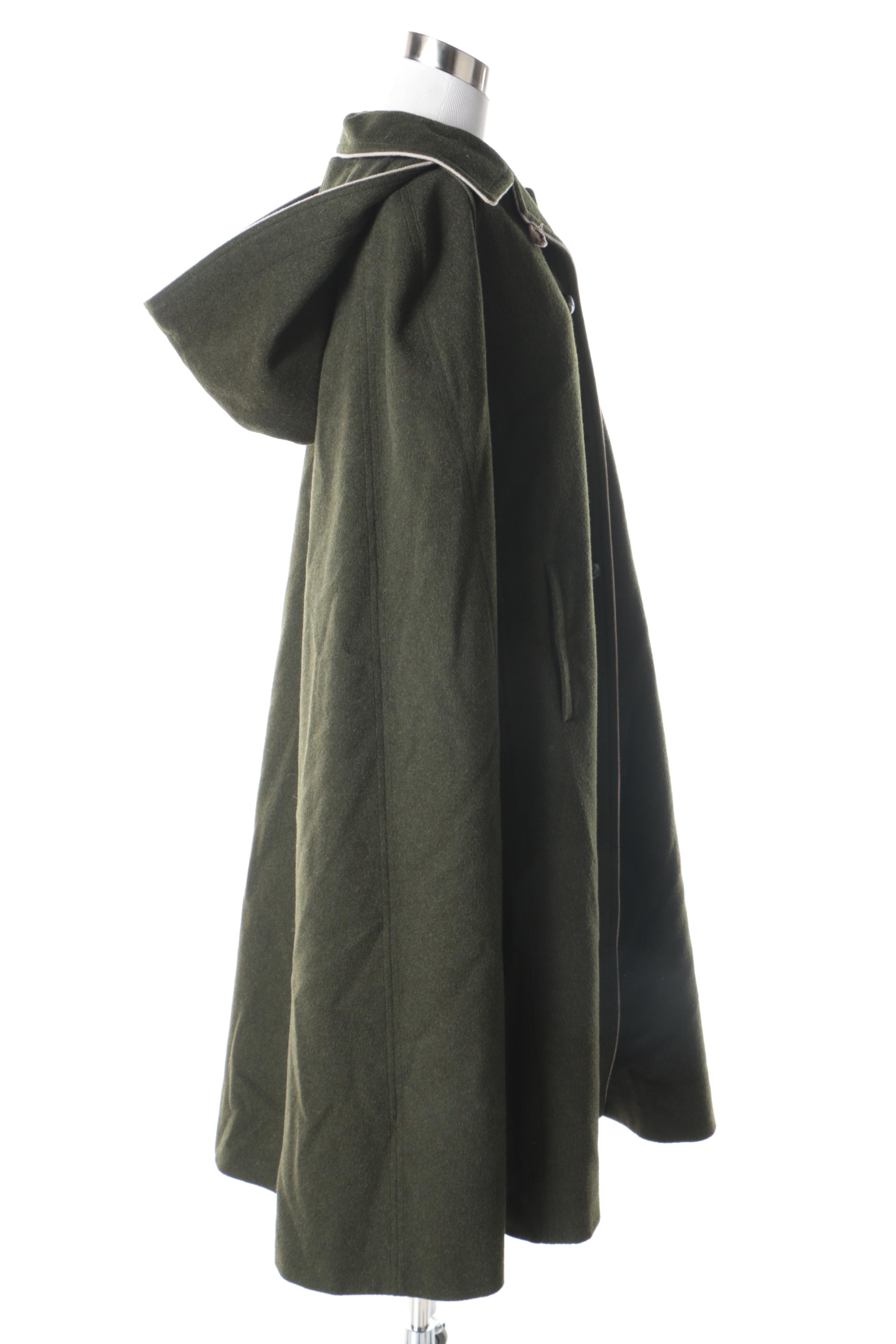 Women's Vintage Bartsons Wool Hooded Cloak