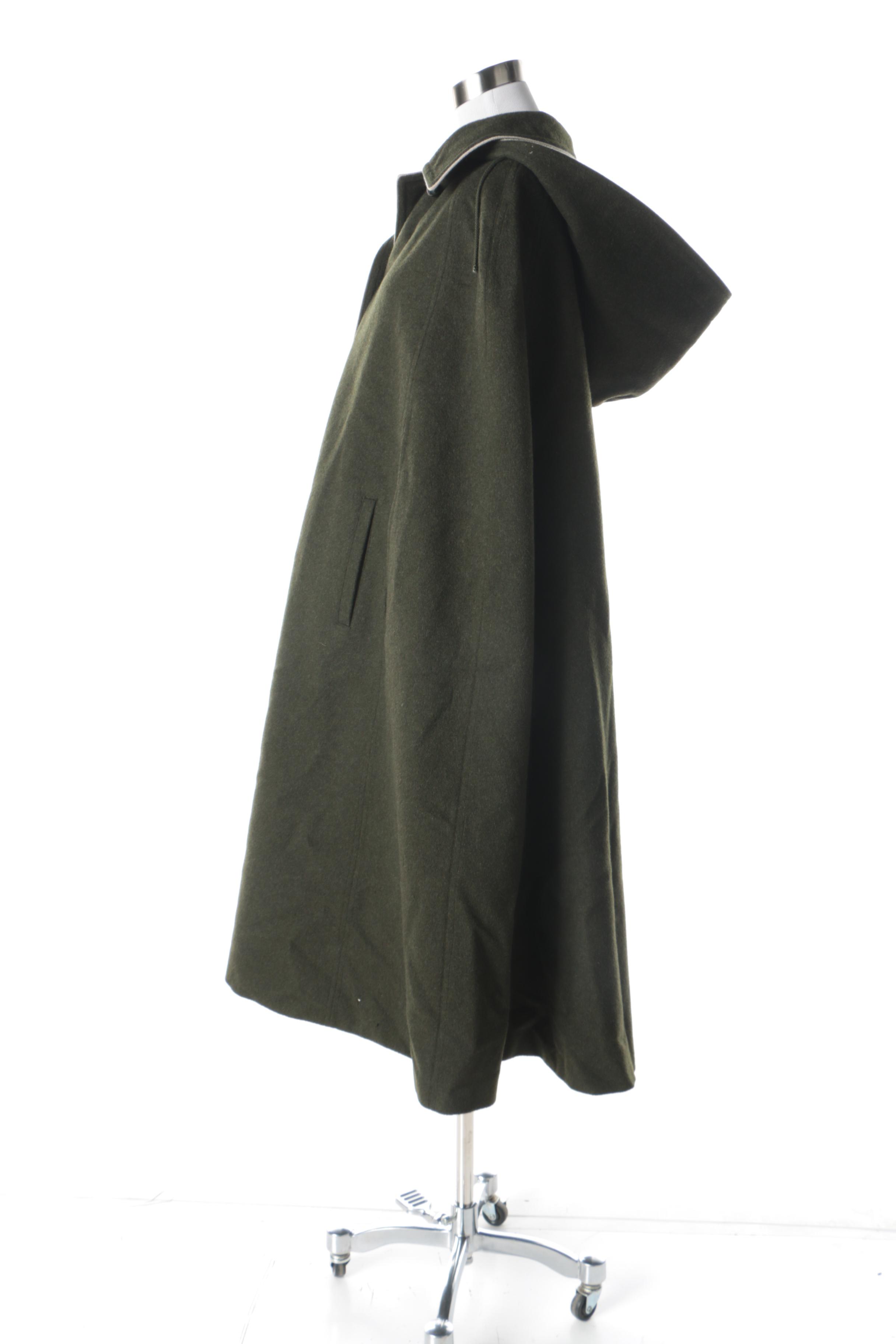 Women's Vintage Bartsons Wool Hooded Cloak