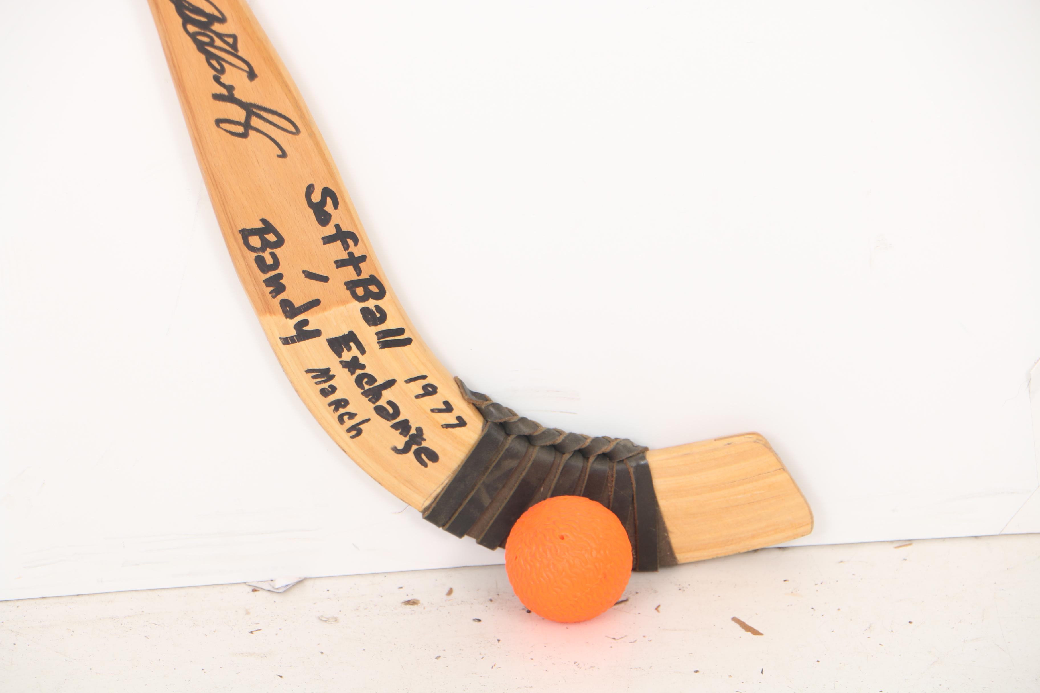 1977 Softball/Bandy Exchange Signed Commemorative Stick