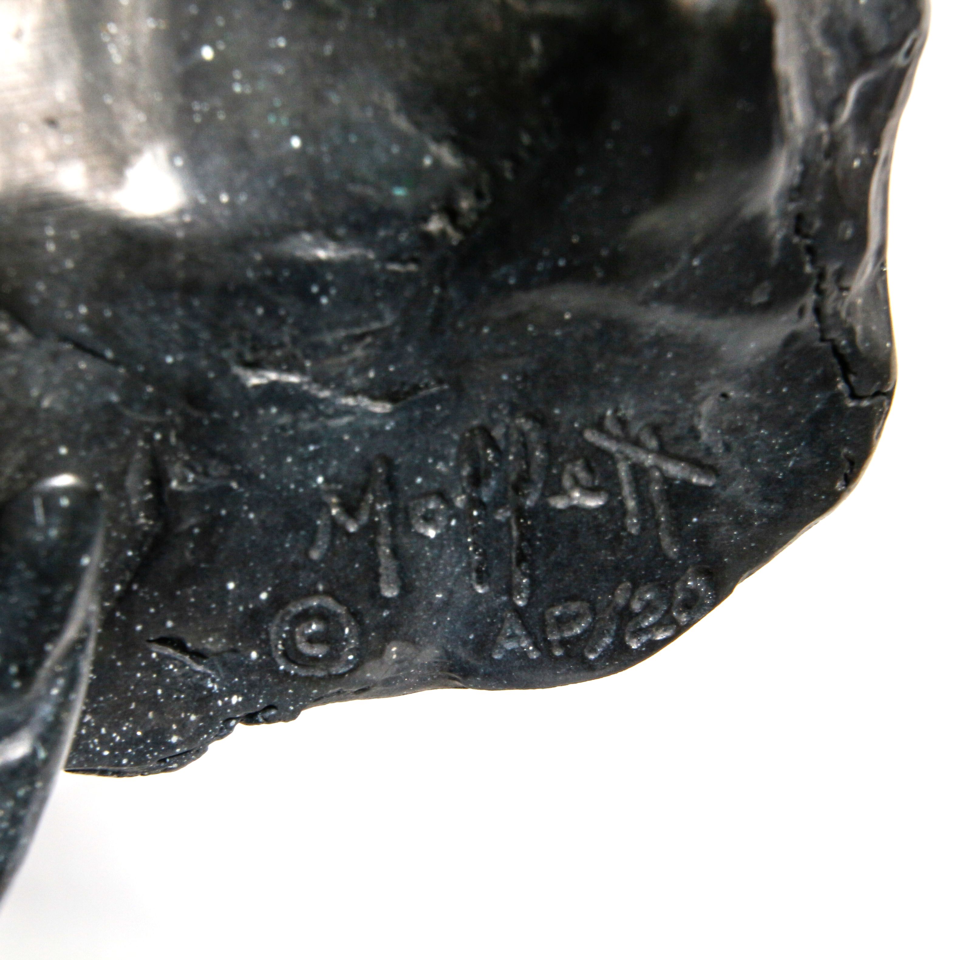 Nick Moffett Bronze Sculpture of Hand Holding up a Bust