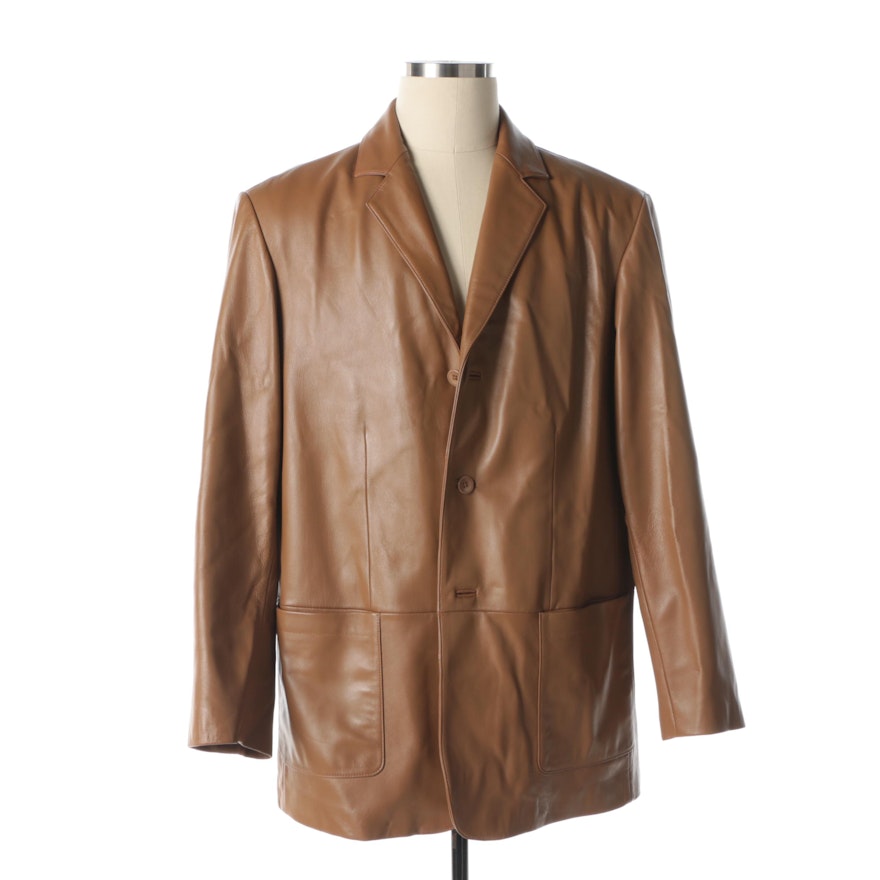 Men's Jos. A. Bank Brown Leather Blazer