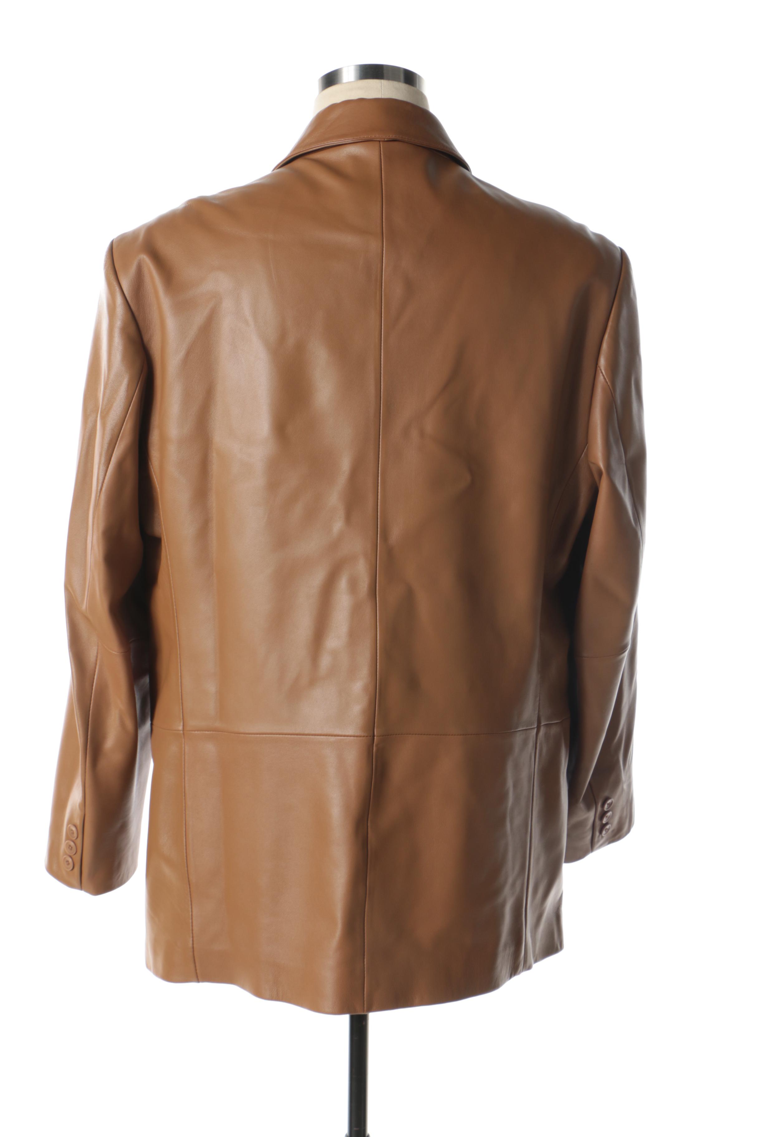 Men's Jos. A. Bank Brown Leather Blazer
