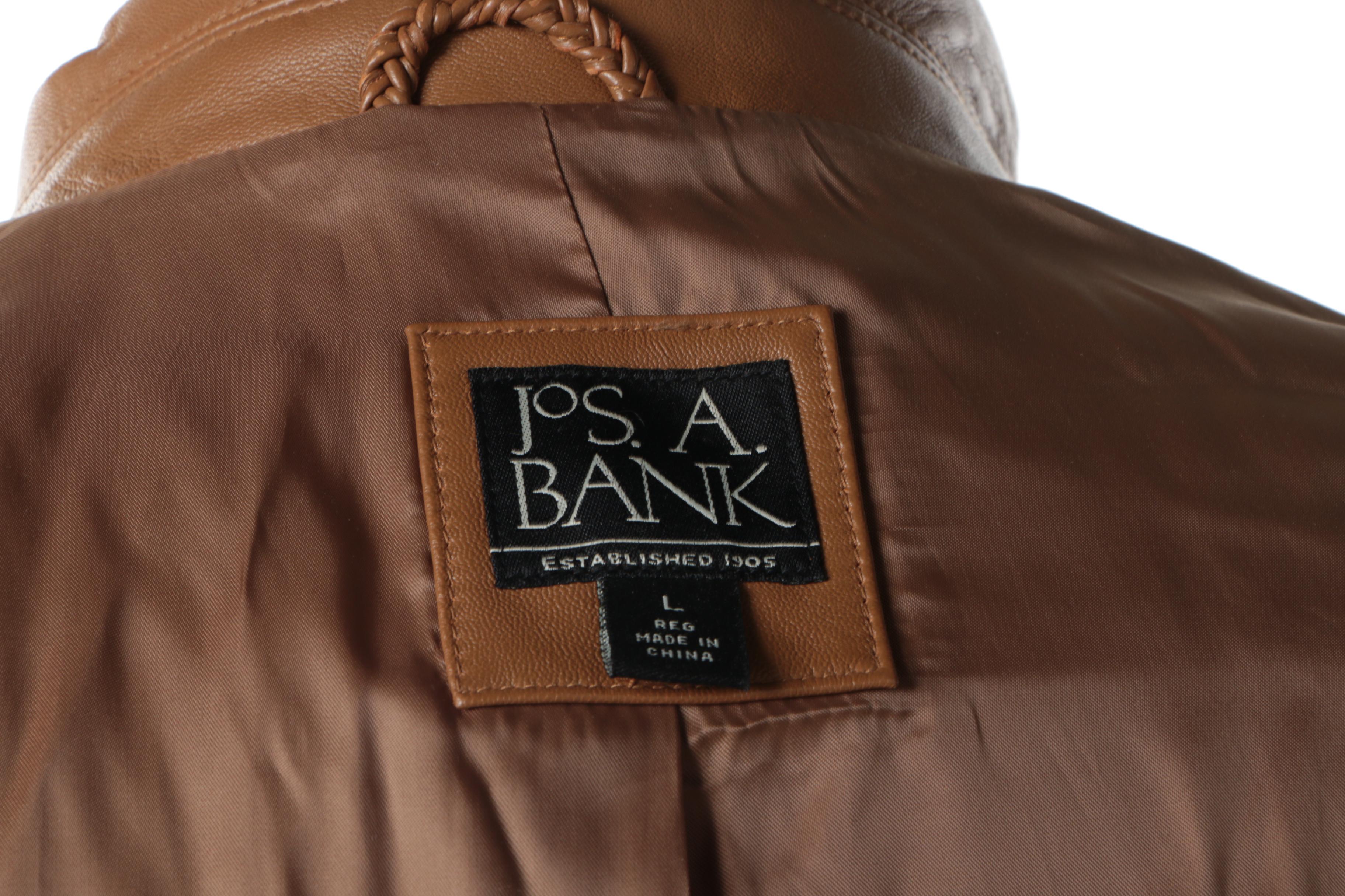 Men's Jos. A. Bank Brown Leather Blazer
