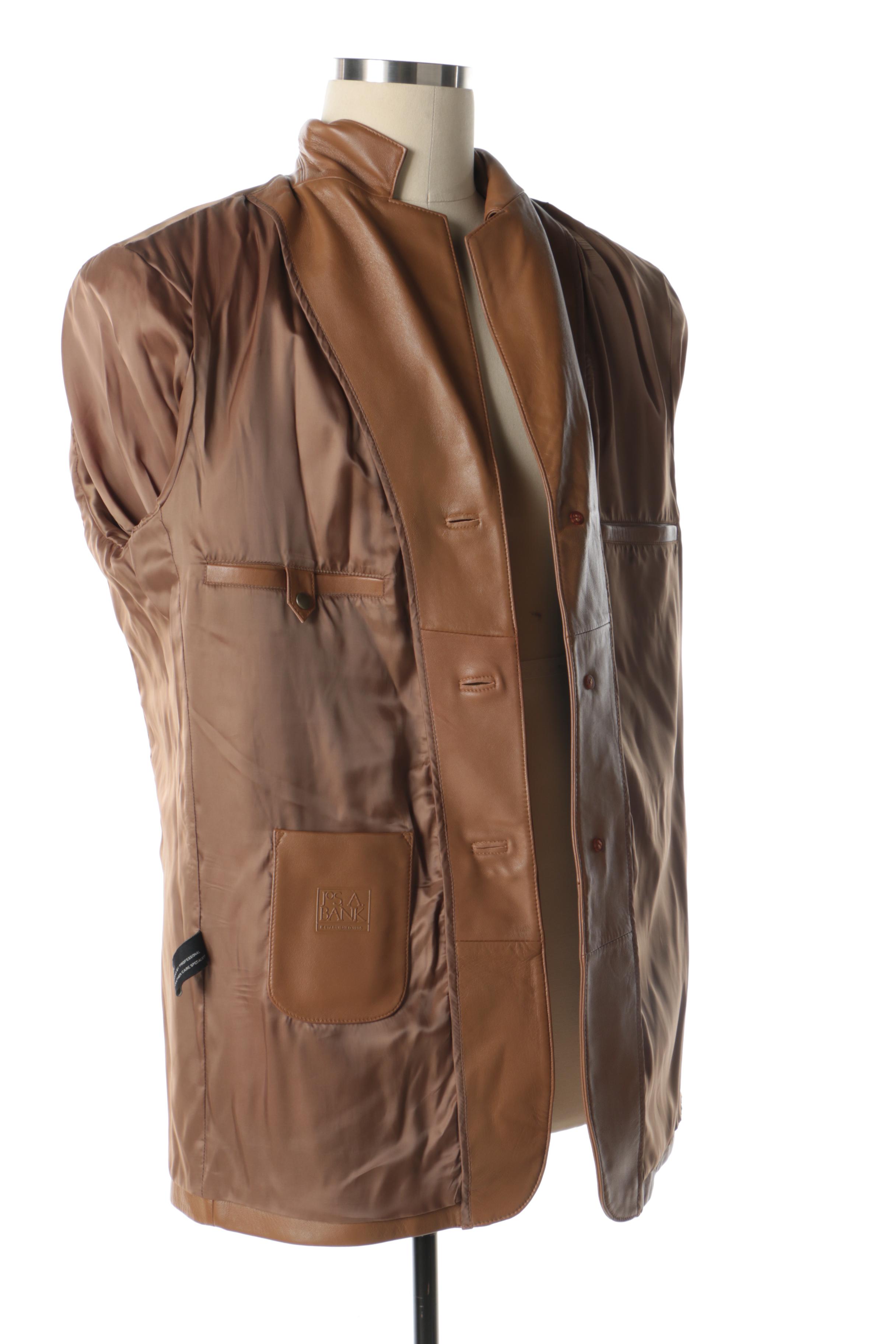 Men's Jos. A. Bank Brown Leather Blazer