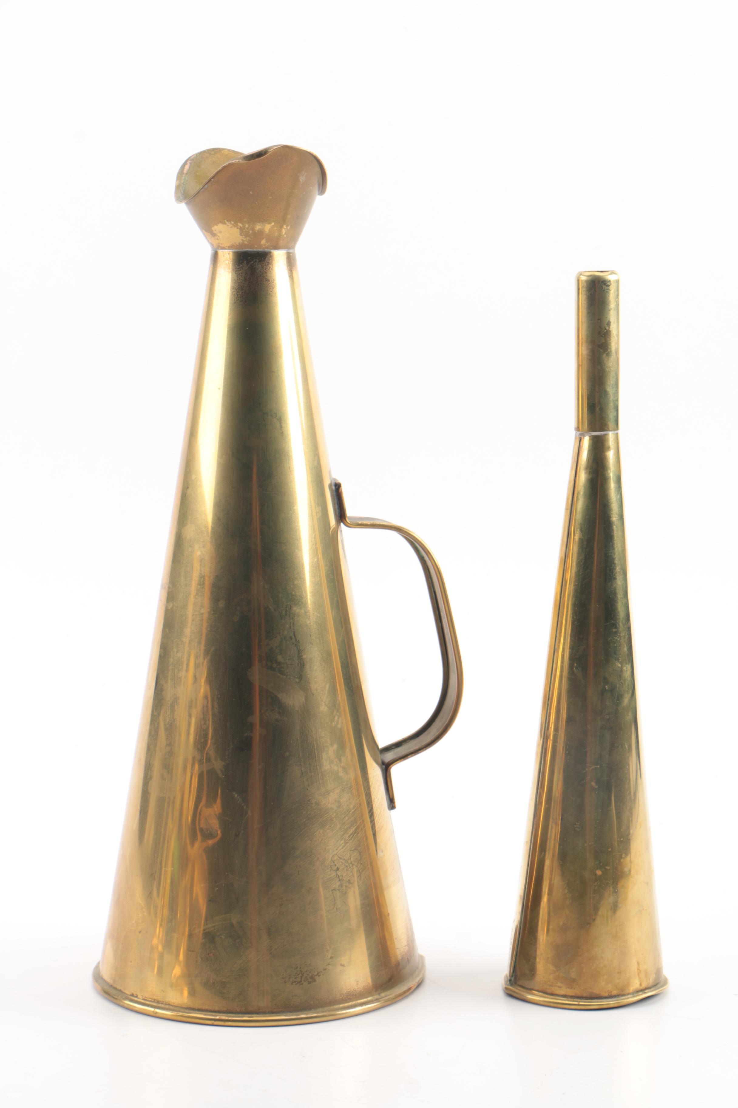 Renco Brass Horn Candlesticks, Bathroom Caddy and More