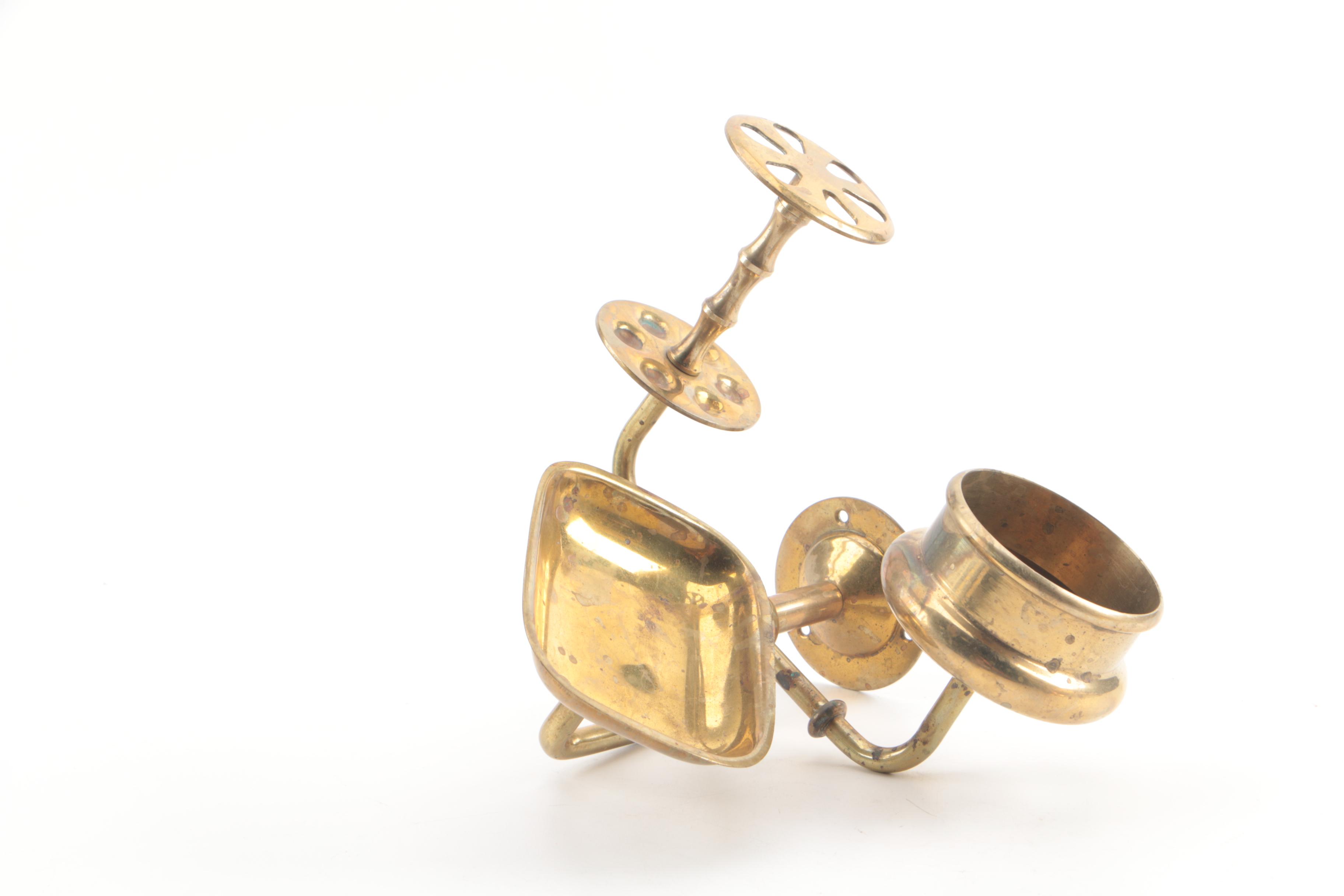 Renco Brass Horn Candlesticks, Bathroom Caddy and More