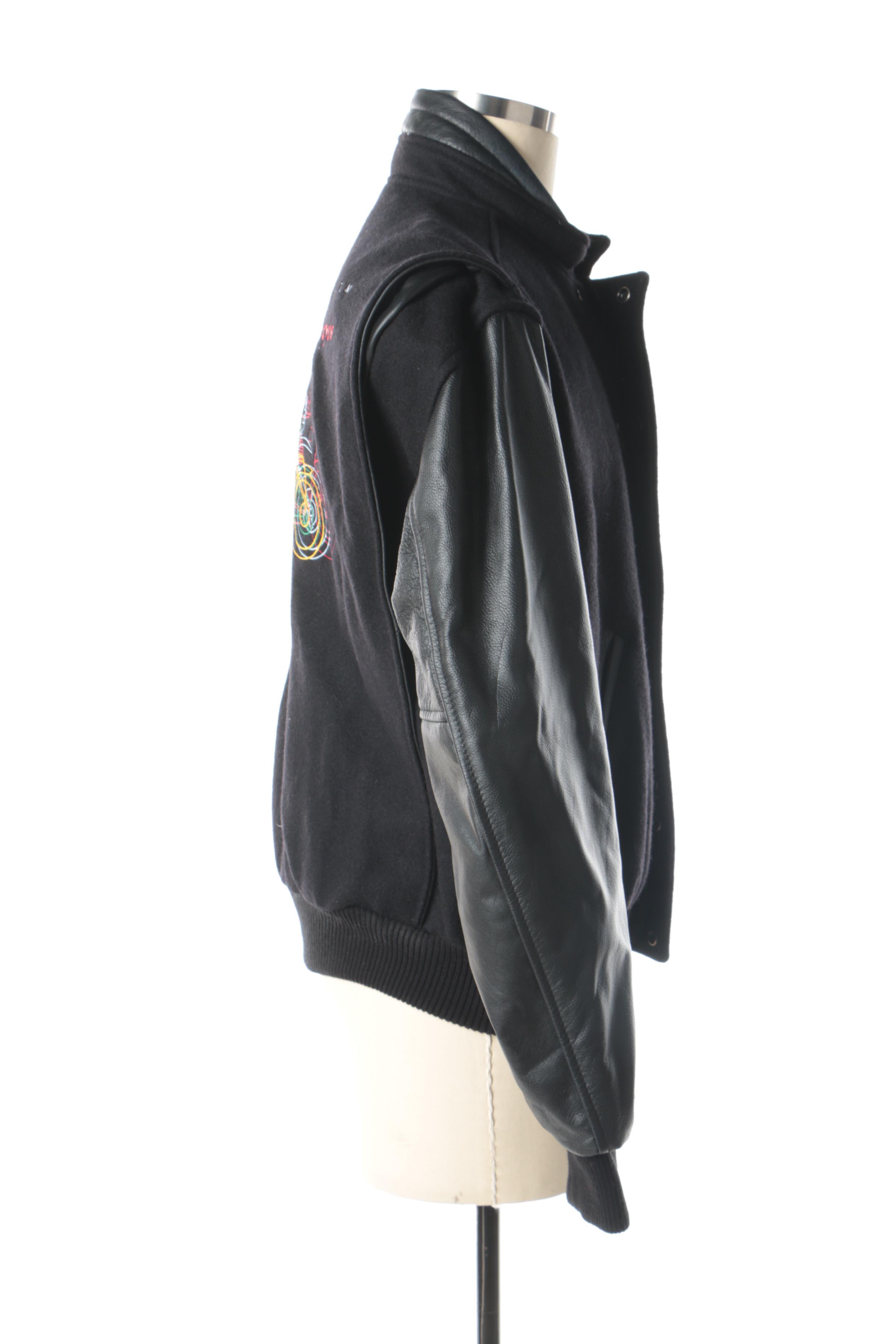 Men's BMW Motorcycles 75 Year Anniversary Black Bomber Jacket