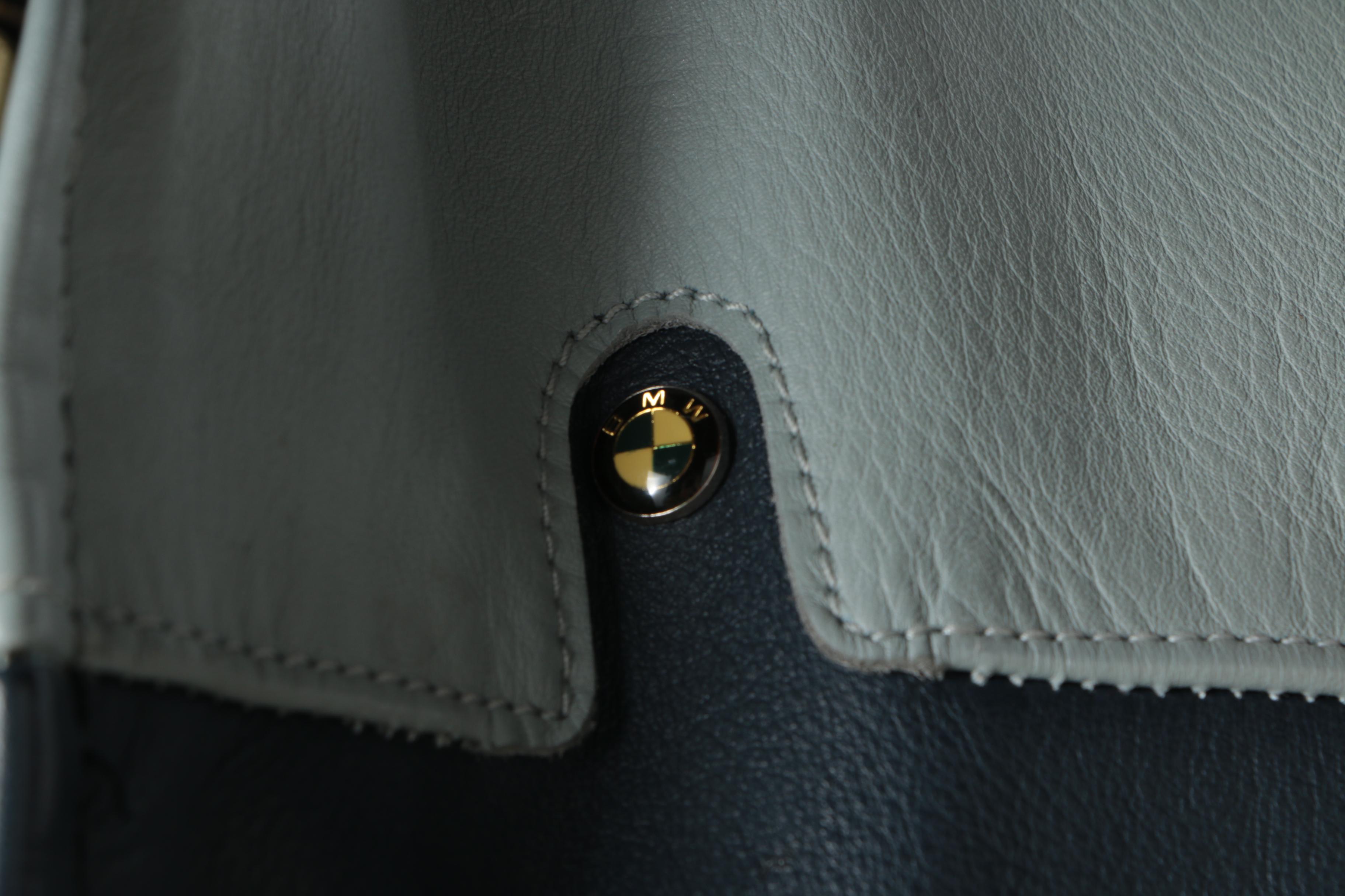 Men's Vintage BMW Leather Bomber Jacket