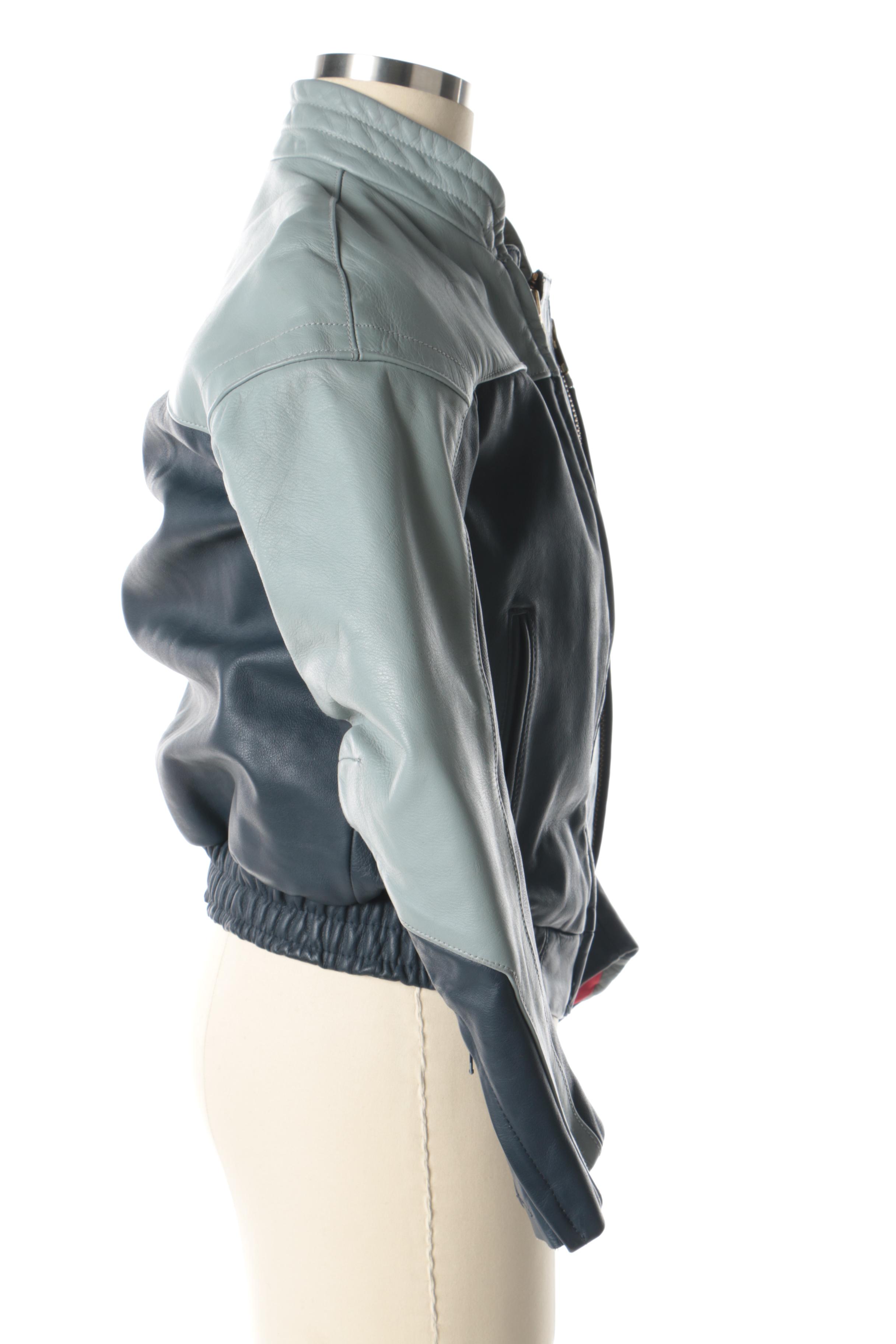 Men's Vintage BMW Leather Bomber Jacket