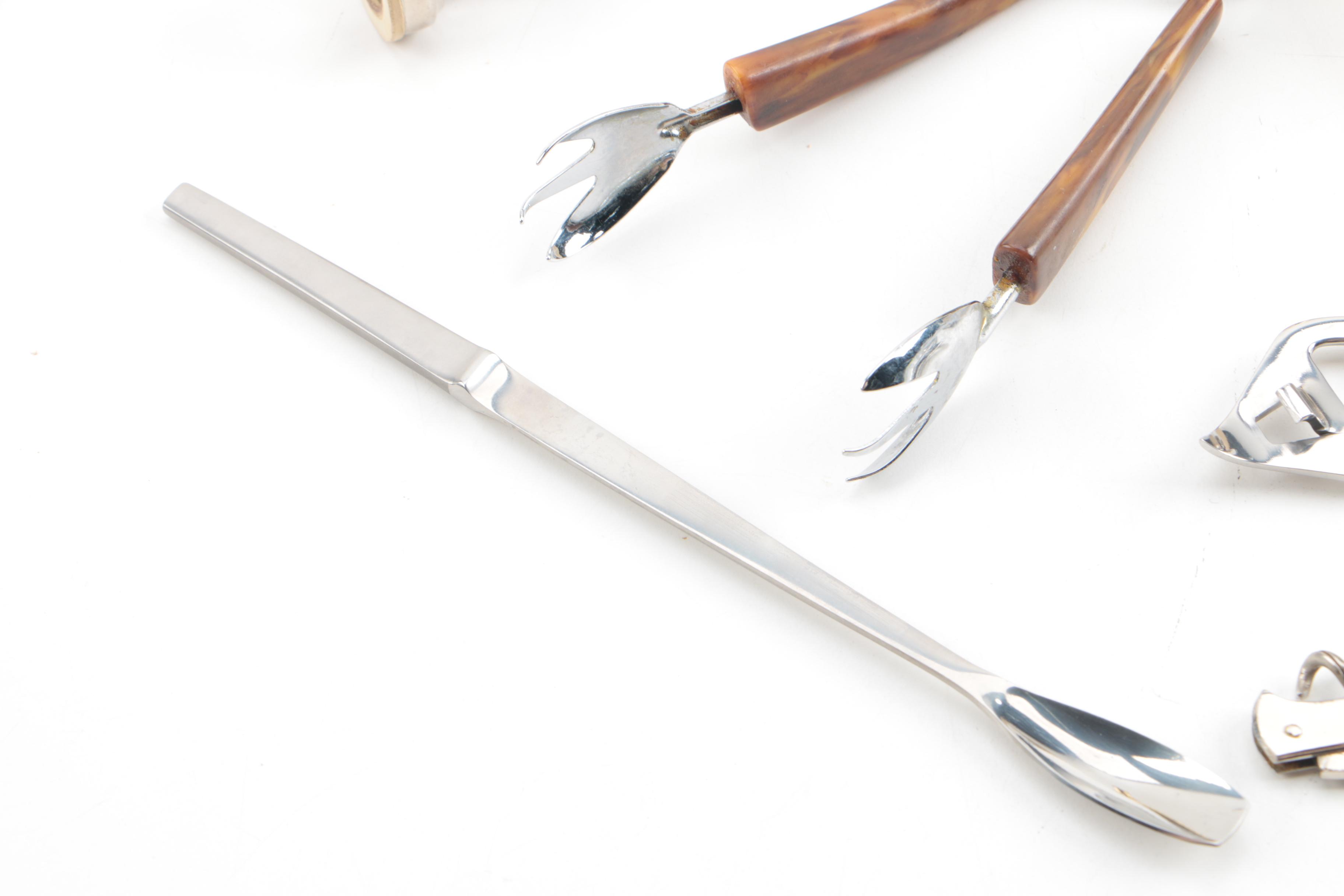 Vintage Swedish "Captain's Decanter" and Barware Tools