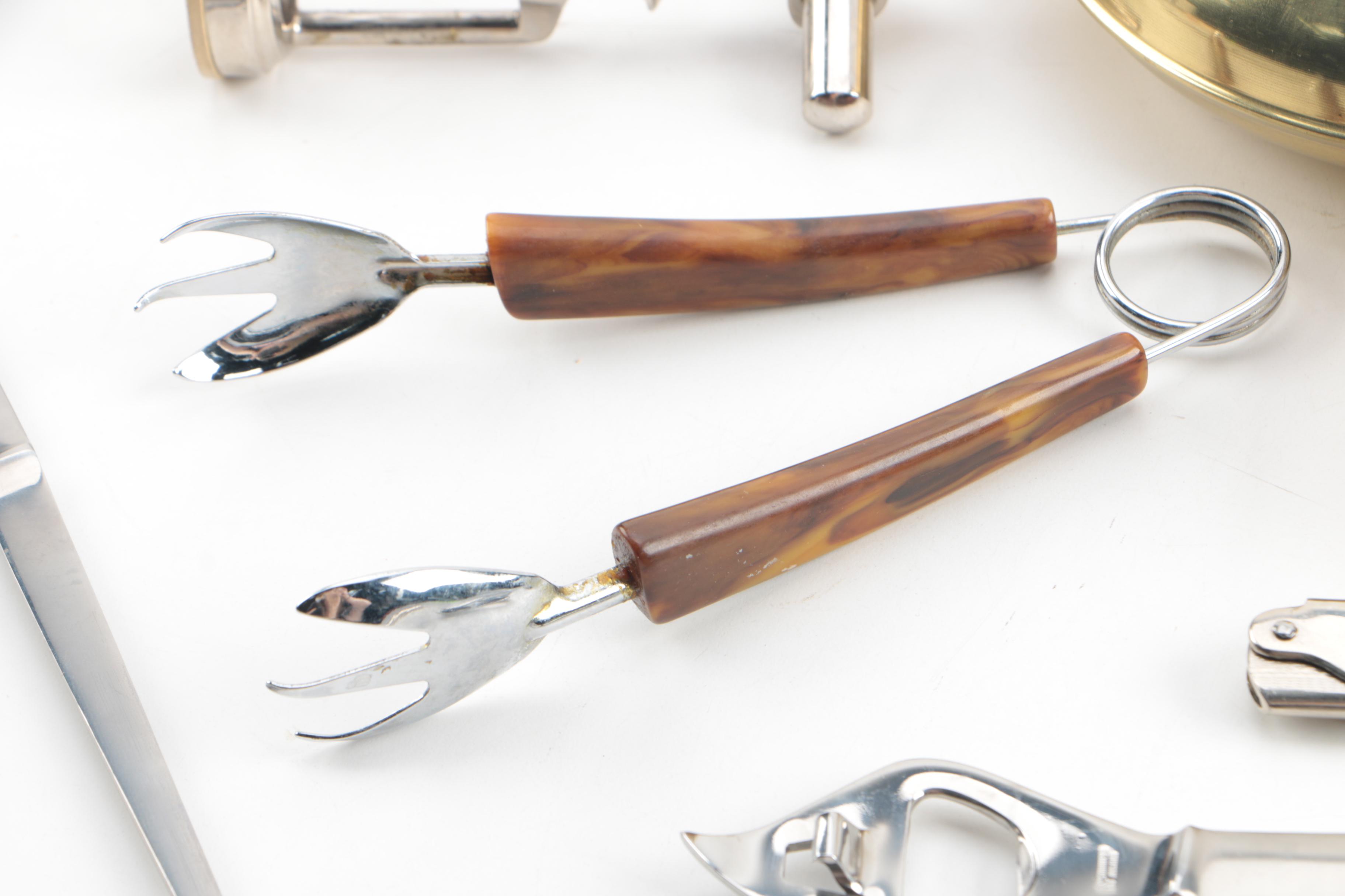 Vintage Swedish "Captain's Decanter" and Barware Tools