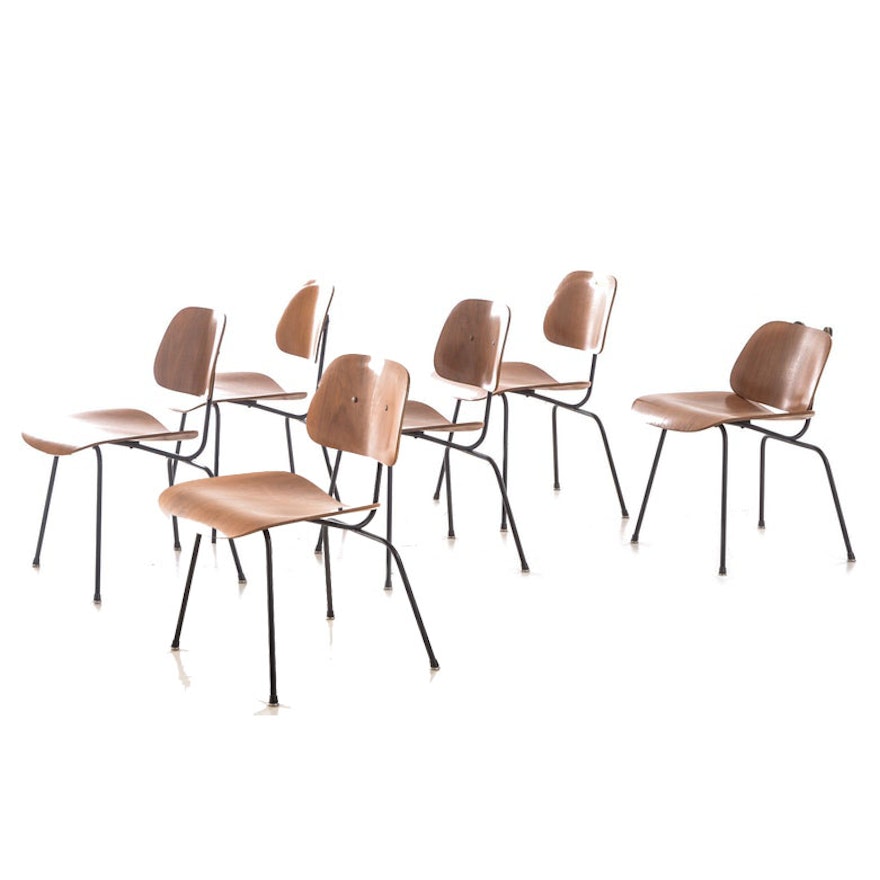 Six Mid Century Modern Herman Miller DCM Side Chairs