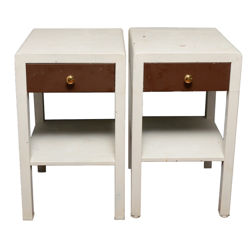 Pair of Vintage Metal End Tables