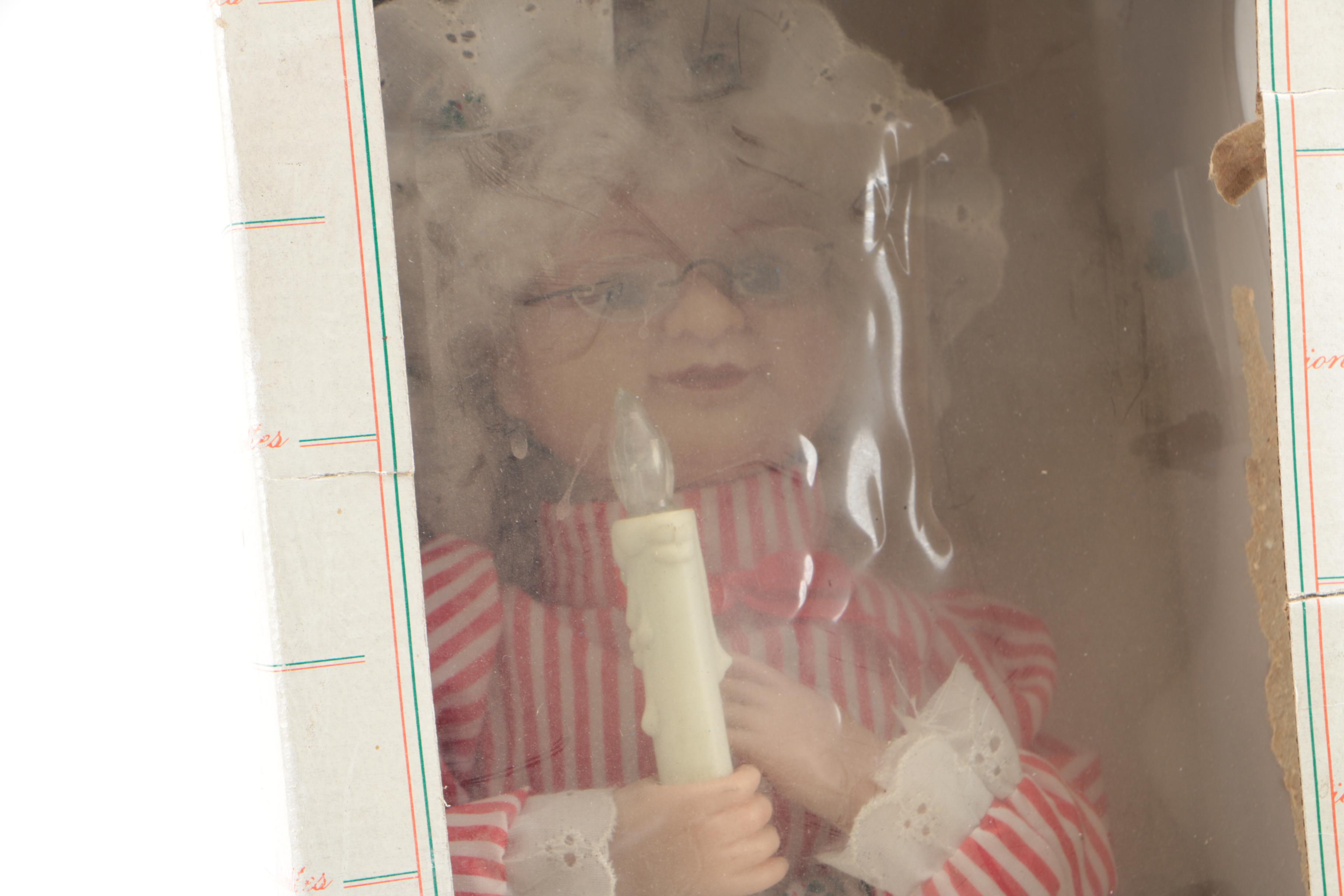 Vintage Vogue "Ginny" Dolls and Telco Christmas Display Figure