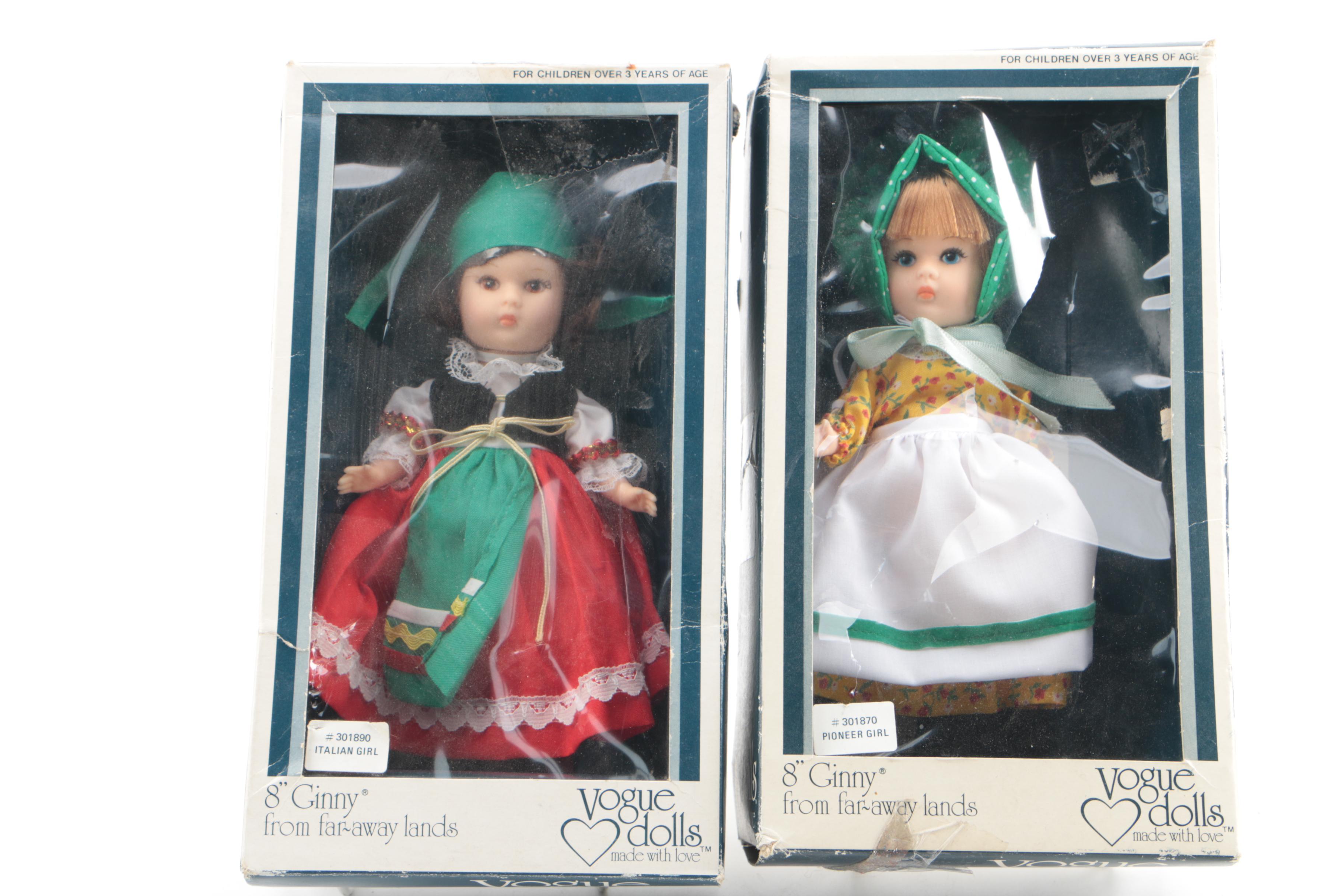Vintage Vogue "Ginny" Dolls and Telco Christmas Display Figure