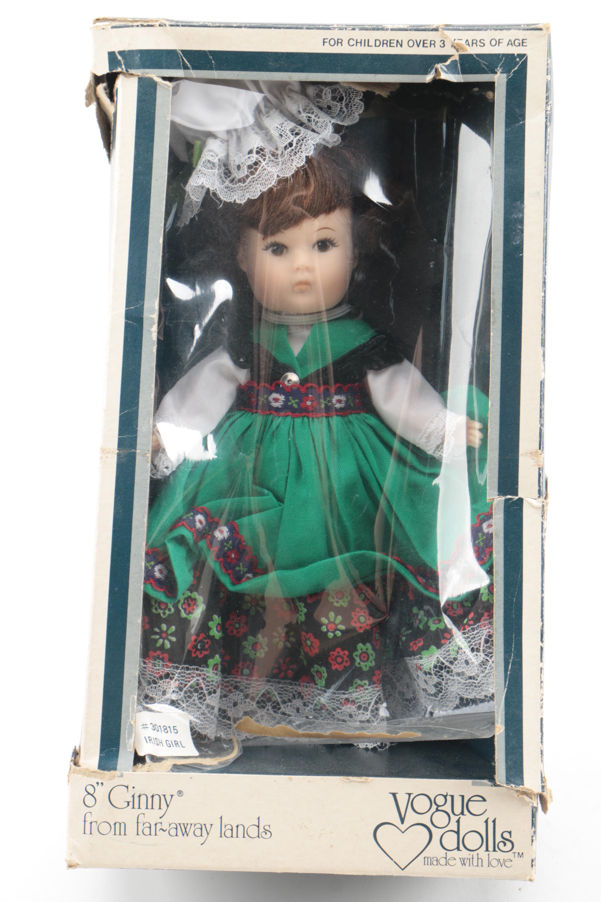 Vintage Vogue "Ginny" Dolls and Telco Christmas Display Figure