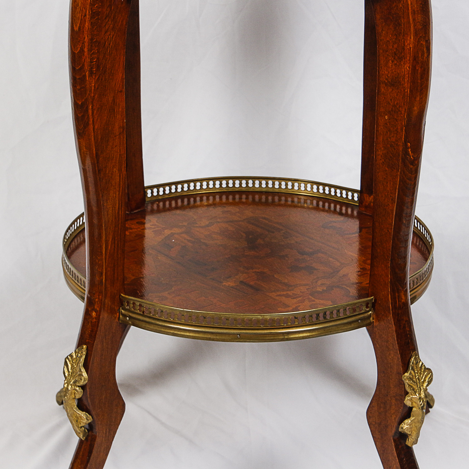 Vintage Louis XVI Style Accent Table with Parquetry Inlay