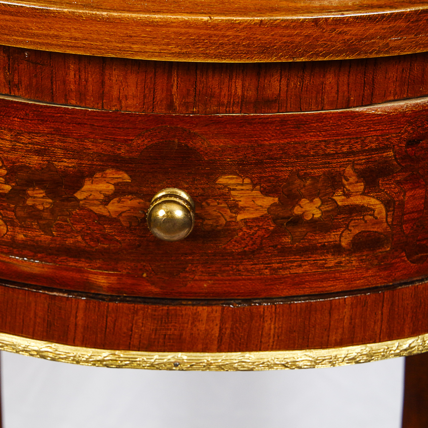 Vintage Louis XVI Style Accent Table with Parquetry Inlay