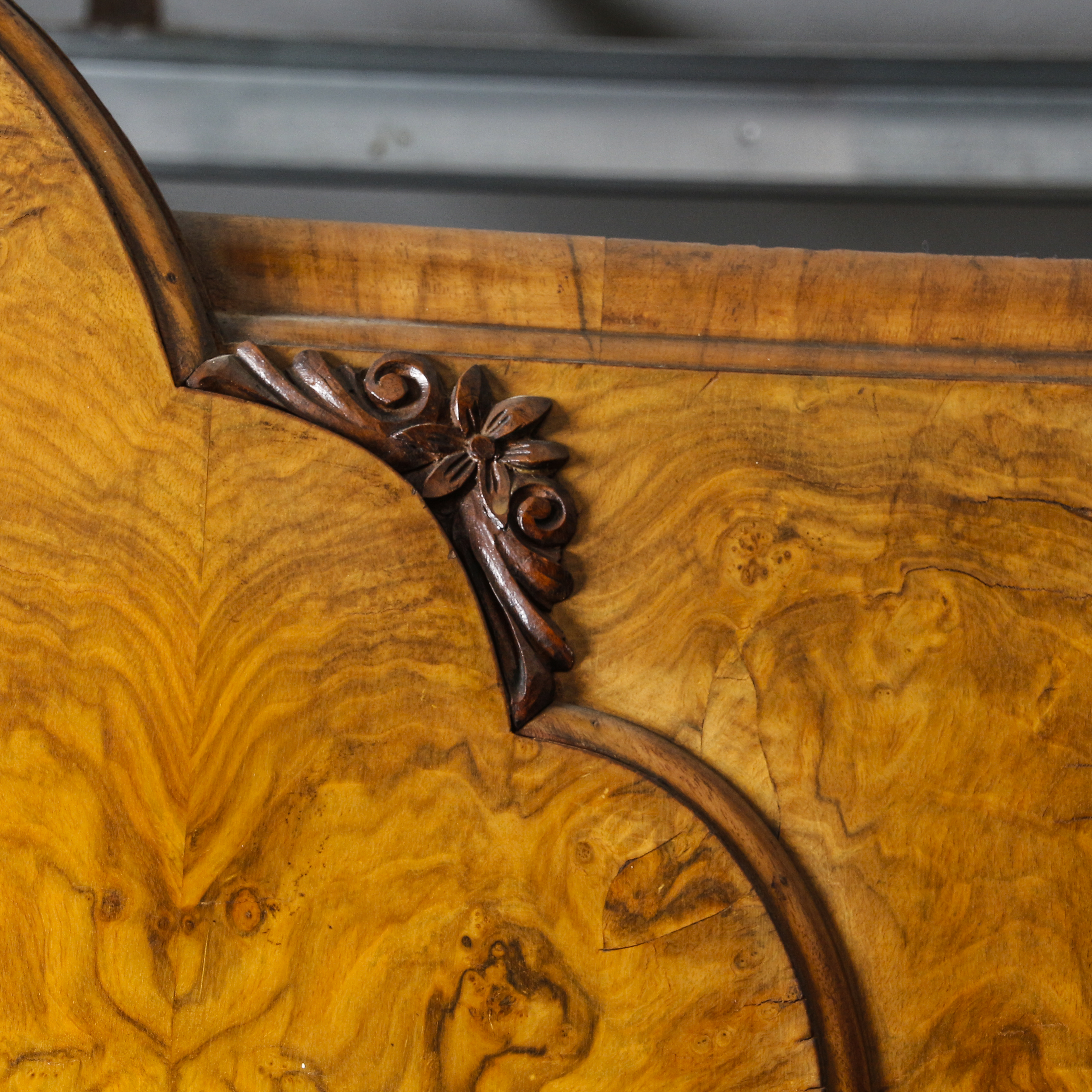 Vintage Art Deco Burl Wood Armoire